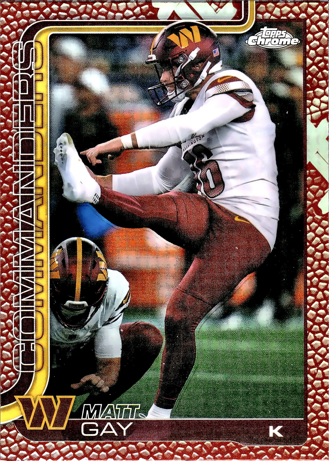 Matt Gay Football Leather Refractor 2025 Topps Chrome #300 football card - Front