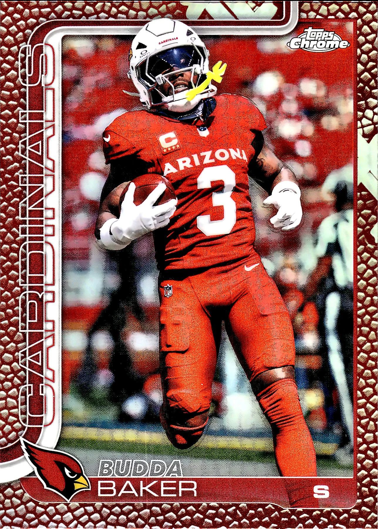 Budda Baker Football Leather Refractor 2025 Topps Chrome #8 football card - Front