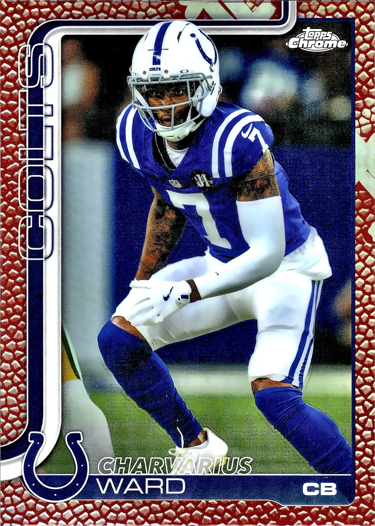 Charvarius Ward Football Leather Refractor 2025 Topps Chrome #129 football card - Front