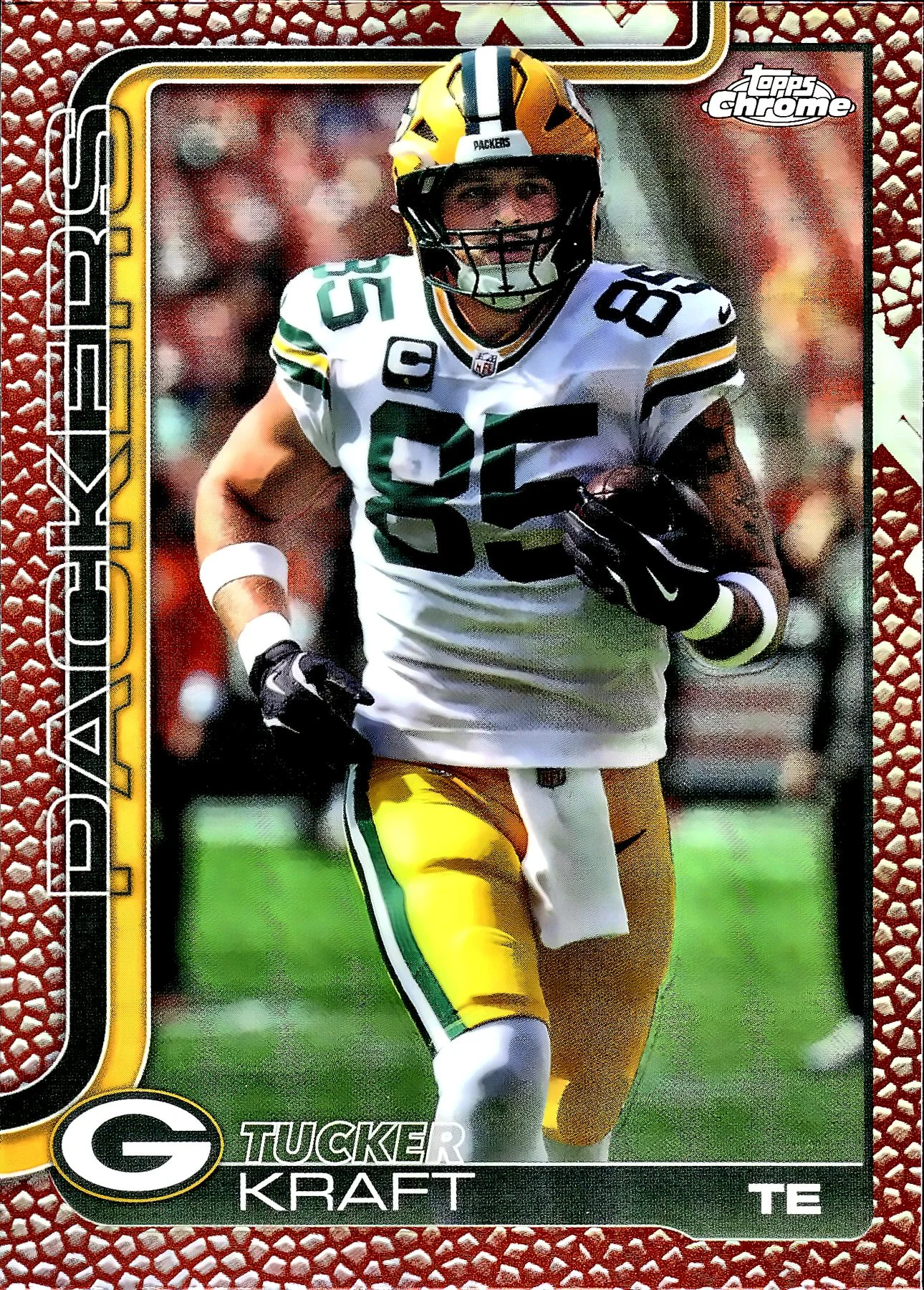 Tucker Kraft Football Leather Refractor 2025 Topps Chrome #108 football card - Front