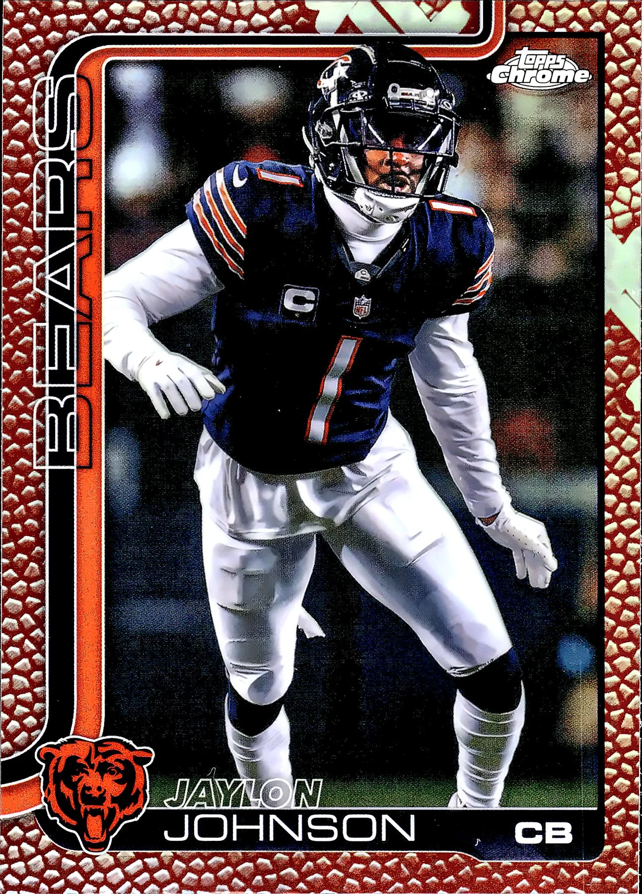 Jaylon Johnson Football Leather Refractor 2025 Topps Chrome #57 football card - Front