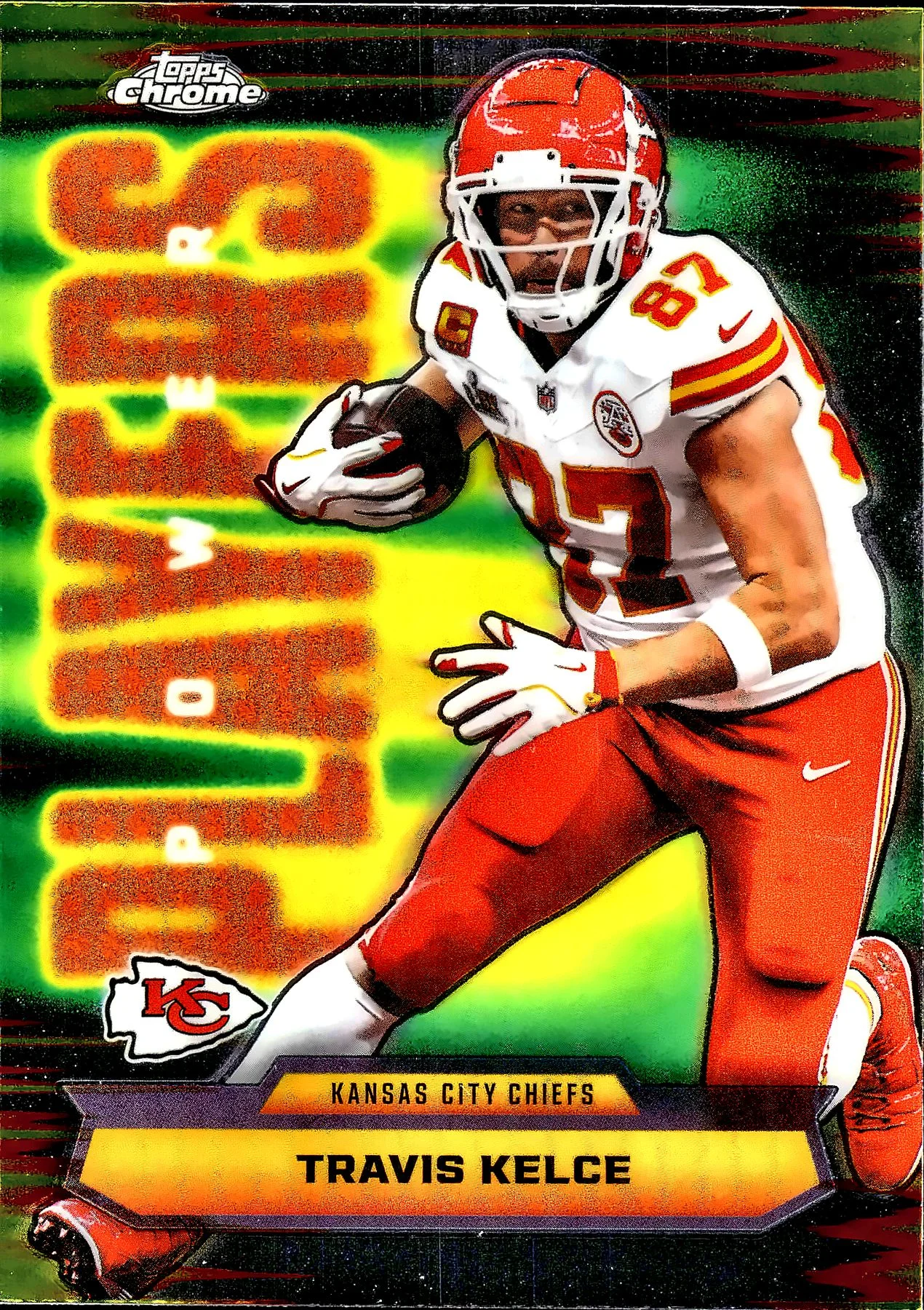 Travis Kelce Power Players 2025 Topps Chrome #PP-34 football card - Front