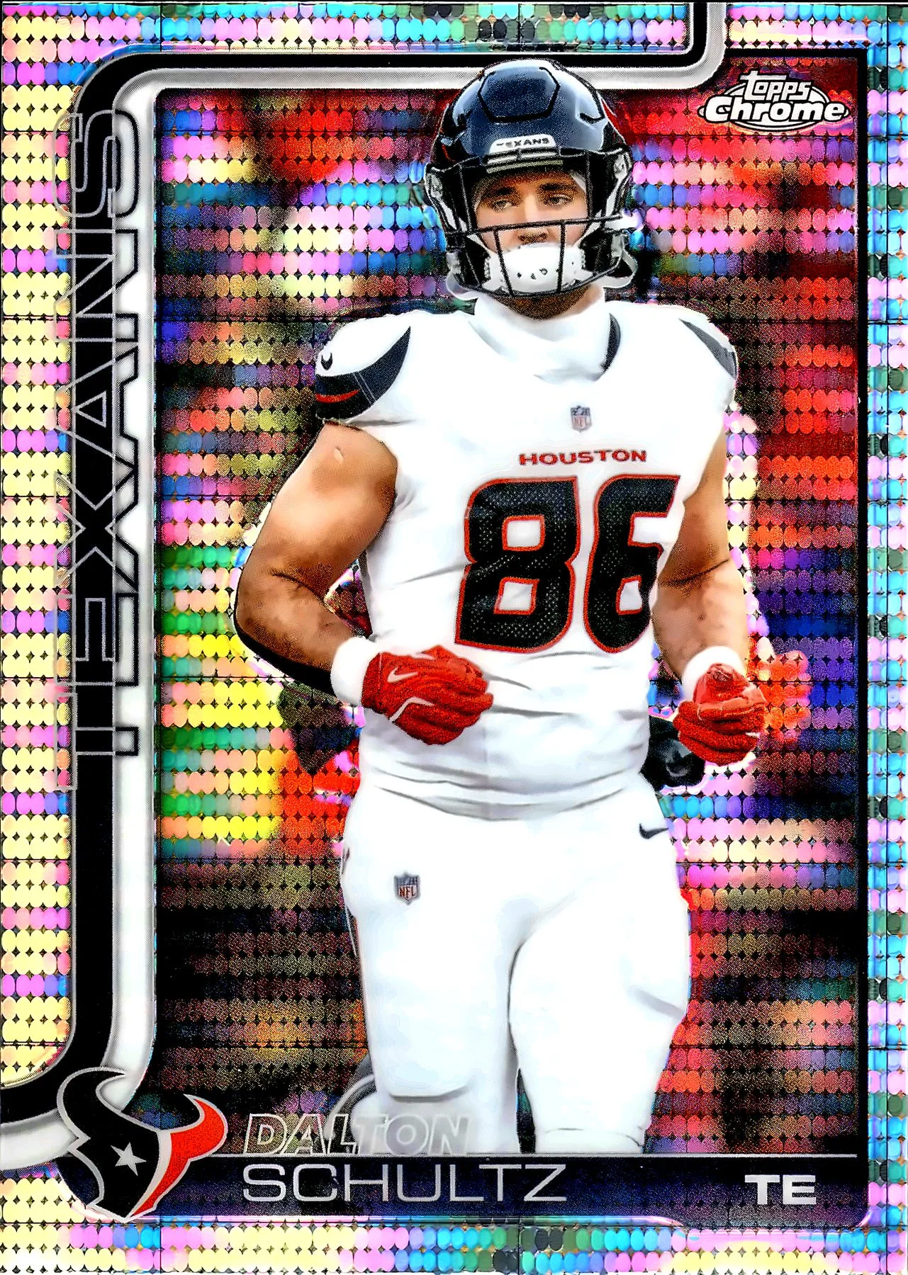 Dalton Schultz Pulsar Refractor 2025 Topps Chrome #118 football card - Front