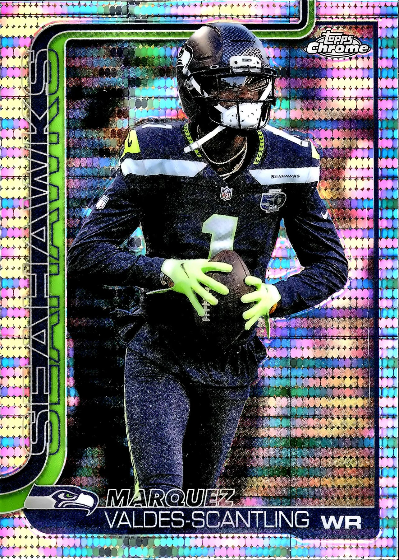 Marquez Valdes-Scantling Pulsar Refractor 2025 Topps Chrome #272 football card - Front