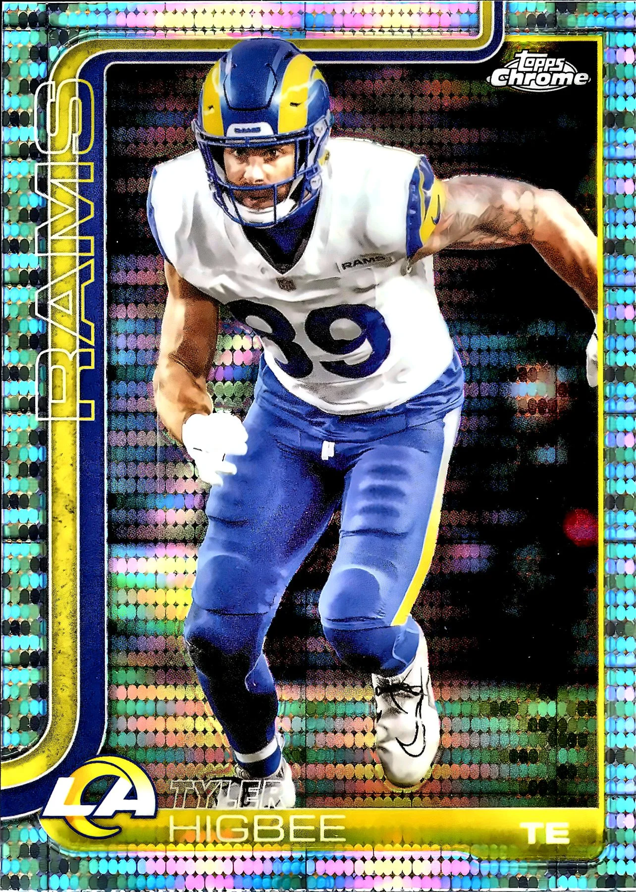 Tyler Higbee Pulsar Refractor 2025 Topps Chrome #172 football card - Front