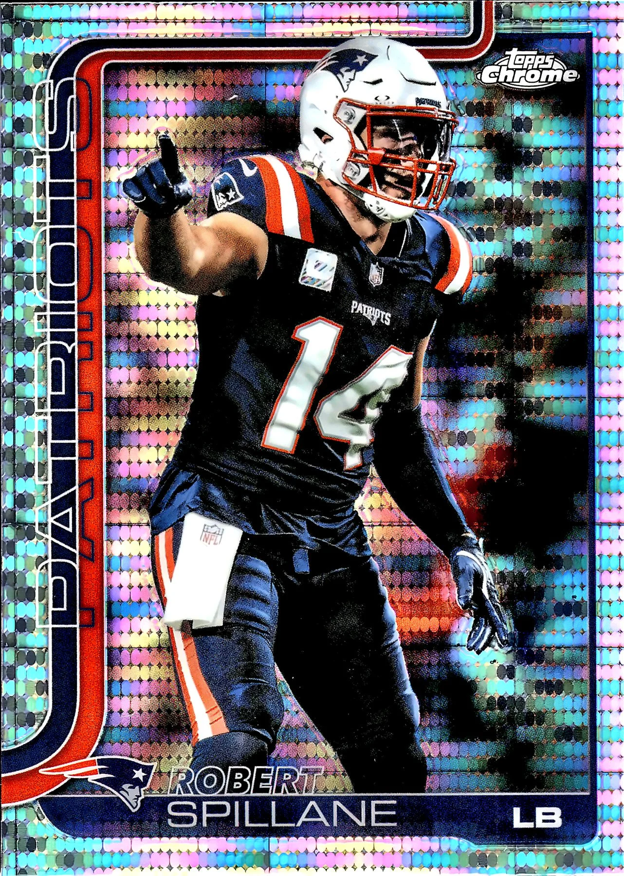Robert Spillane Pulsar Refractor 2025 Topps Chrome #181 football card - Front