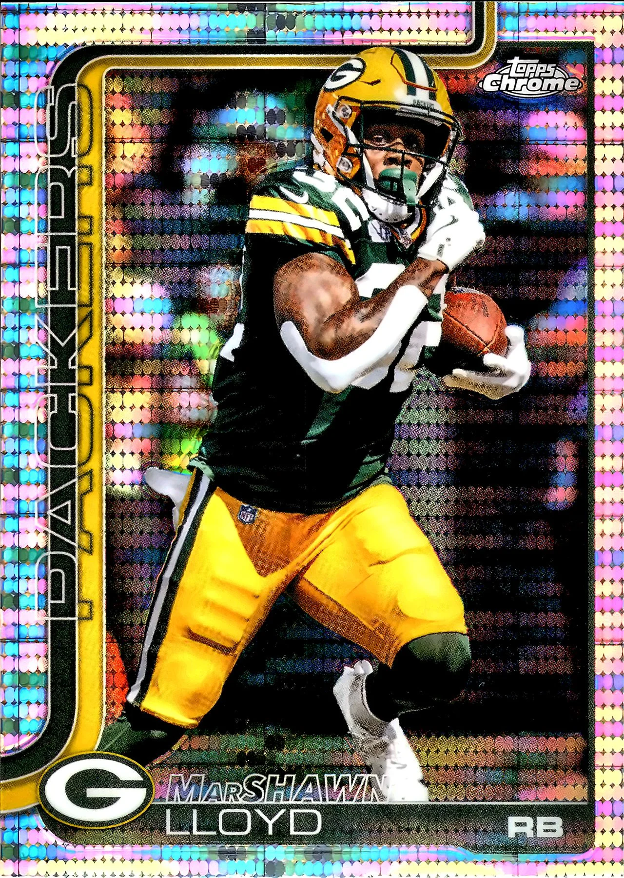 MarShawn Lloyd Pulsar Refractor Rookie Card 2025 Topps Chrome #114 football rookie card - Front