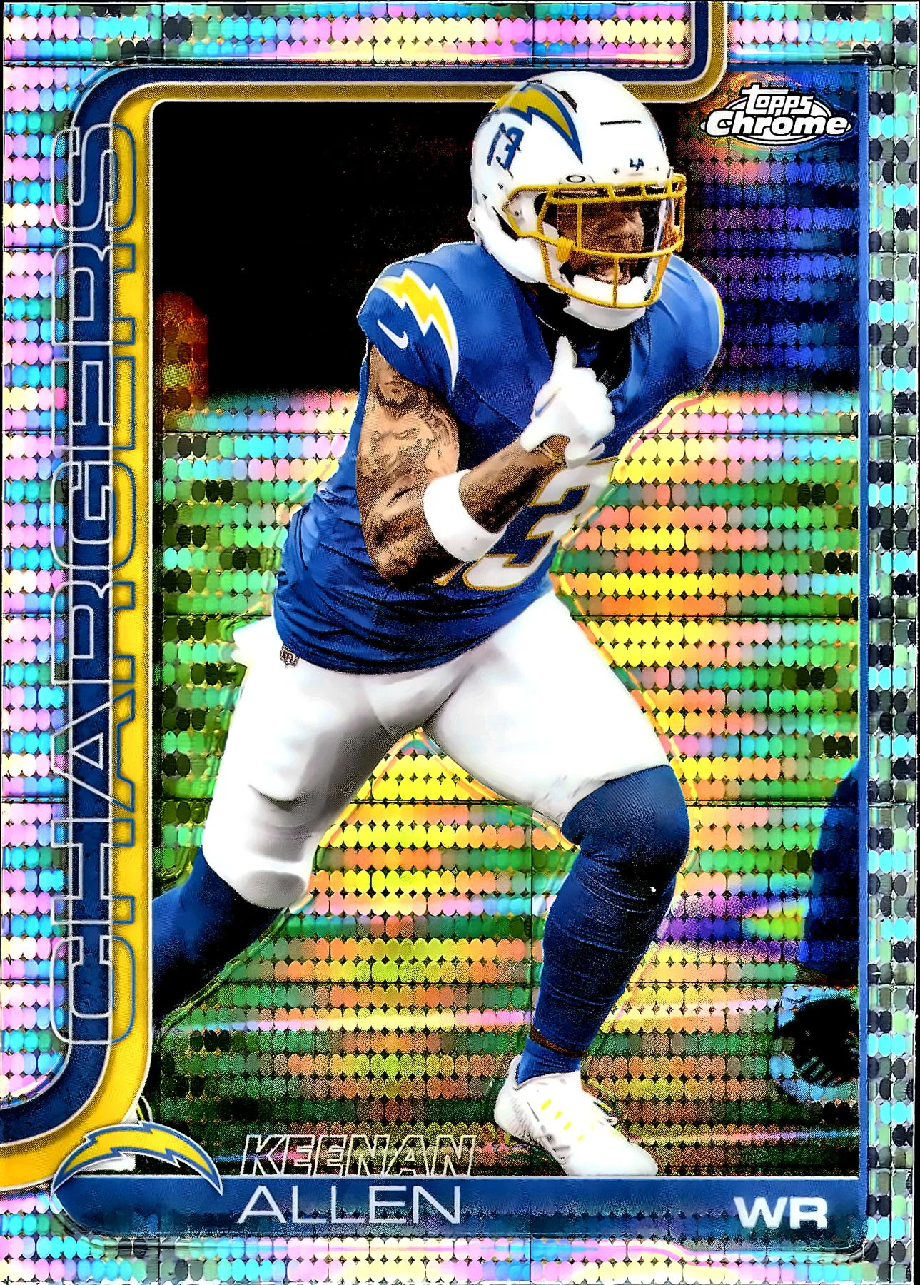 Keenan Allen Pulsar Refractor 2025 Topps Chrome #155 football card - Front