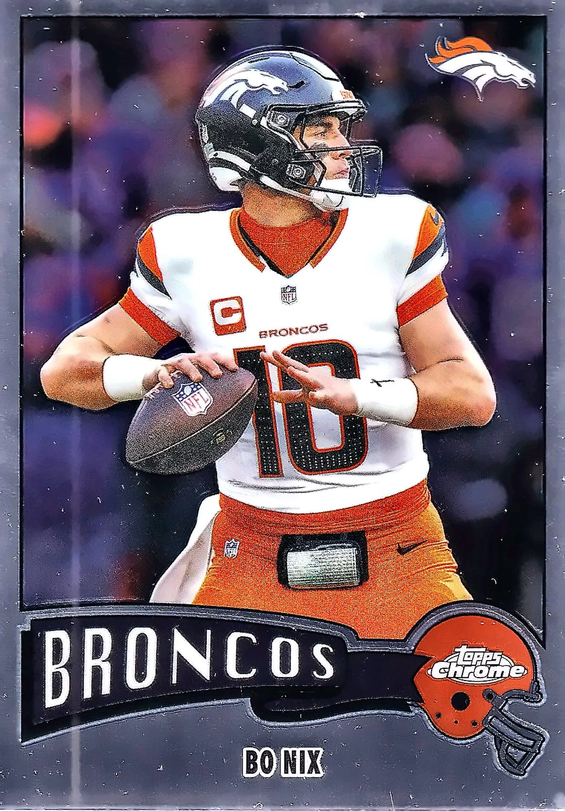 Bo Nix 1975 Insert 2025 Topps Chrome #1975-11 football card - Front