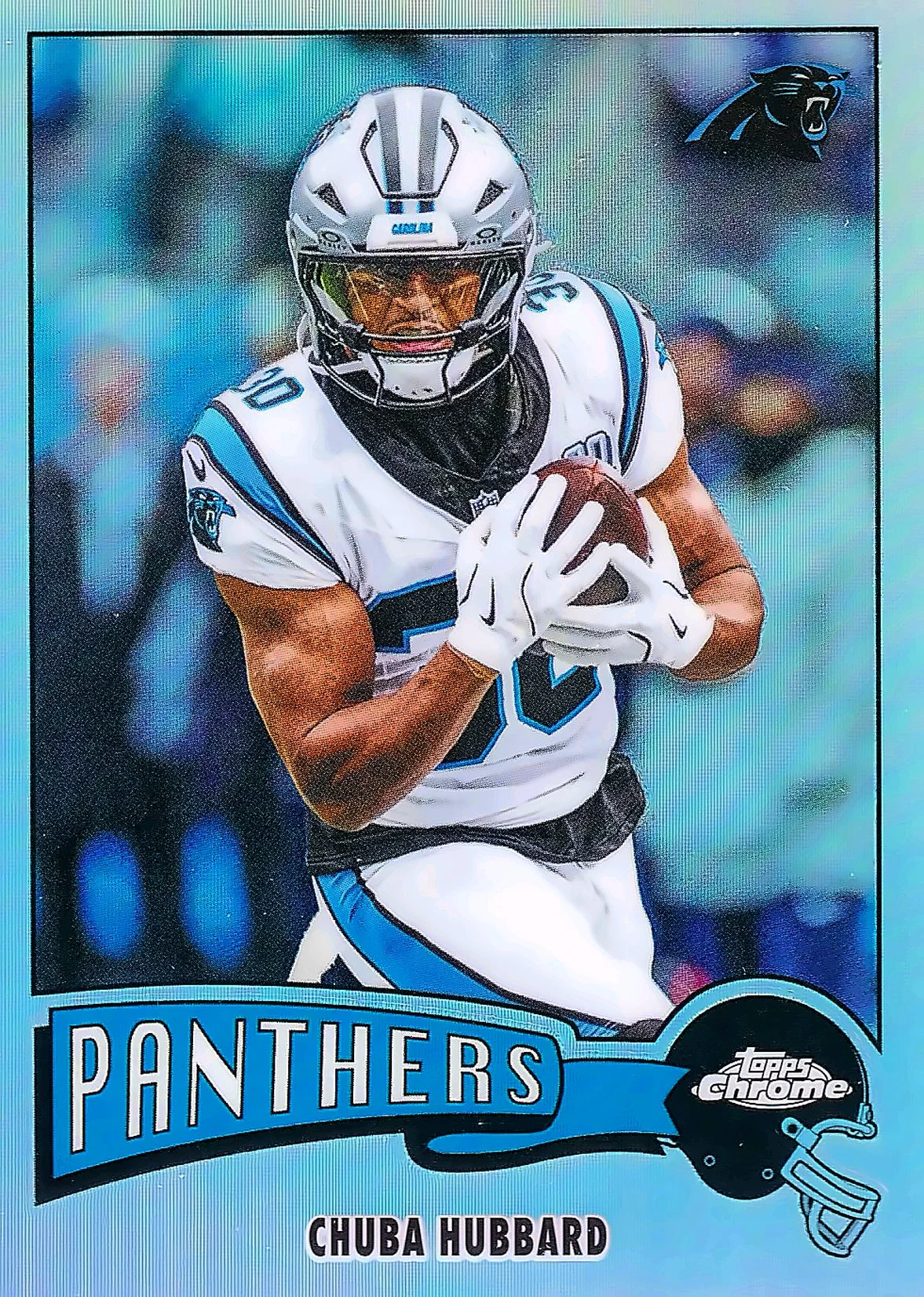 Chuba Hubbard 1975 Insert 2025 Topps Chrome #1975-5 football card - Front