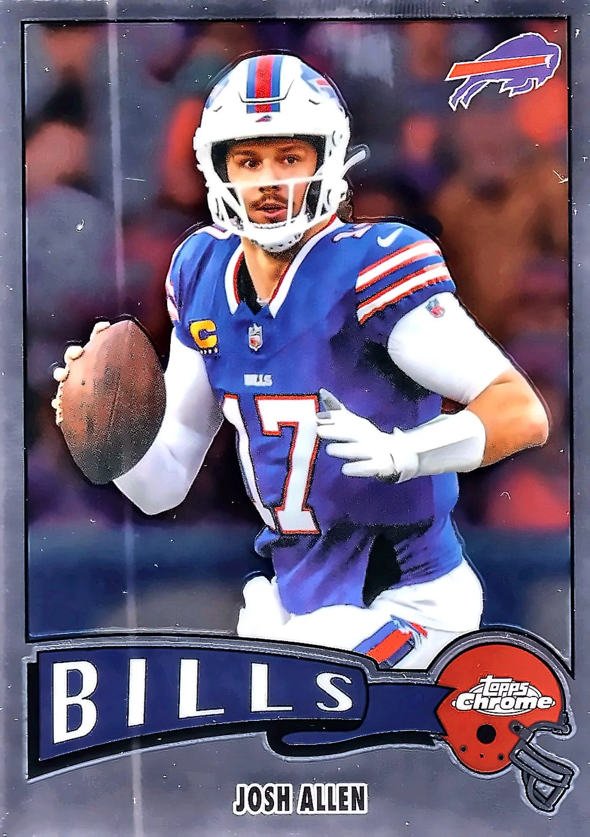 Josh Allen 1975 Insert 2025 Topps Chrome #1975-4 football card - Front