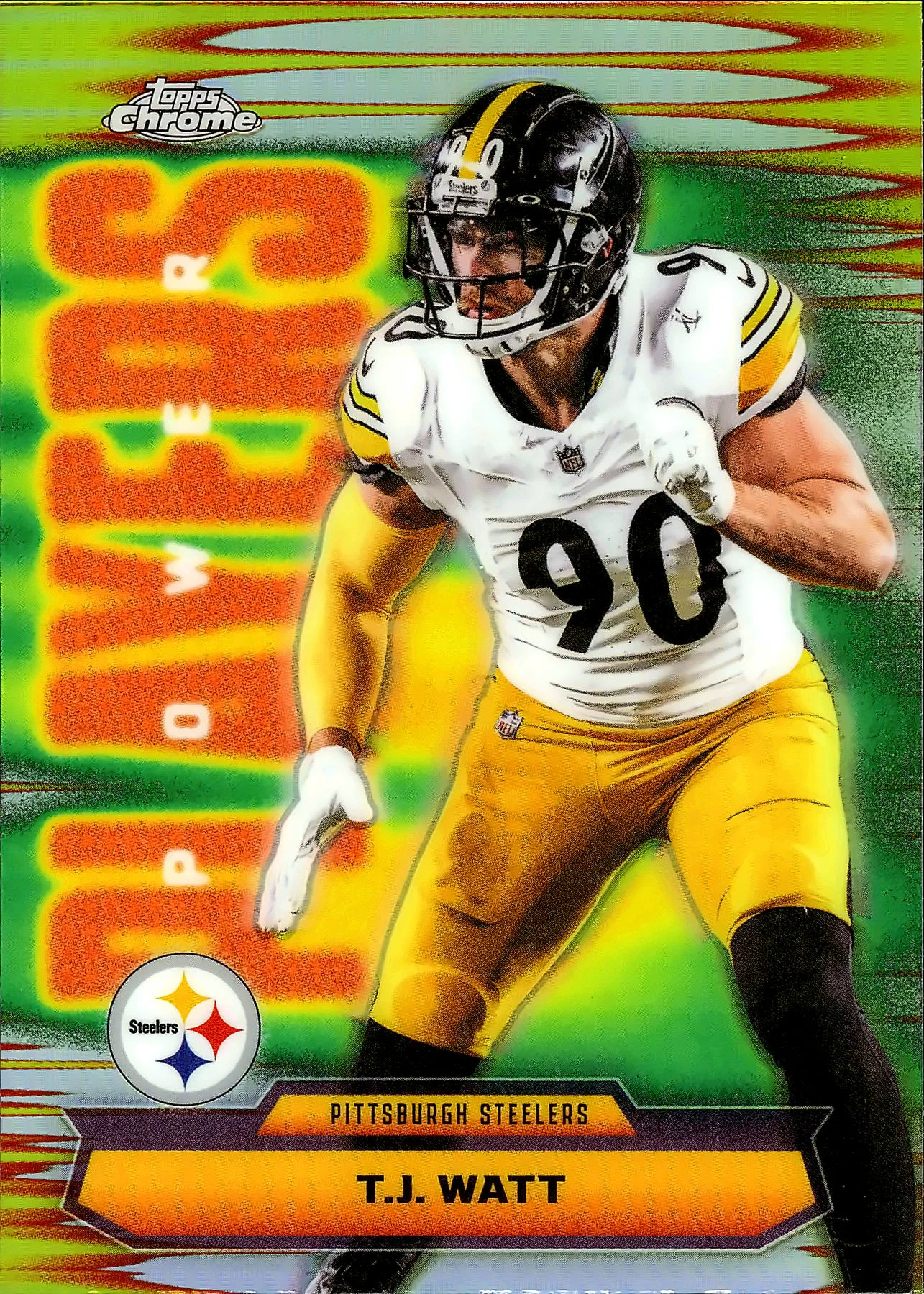 T.J. Watt #PP-39 Refractor 2025 Football football card - Front