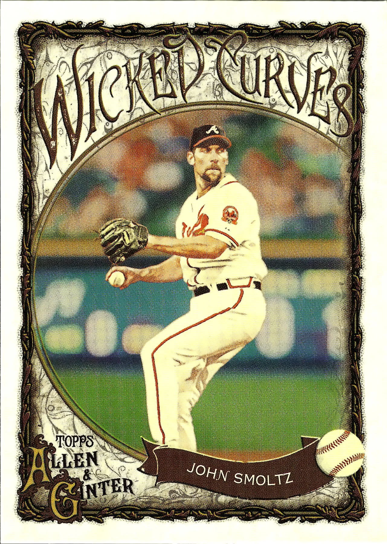 John Smoltz #WC-34 Wicked Curves 2025 Allen & Ginter baseball card - Front