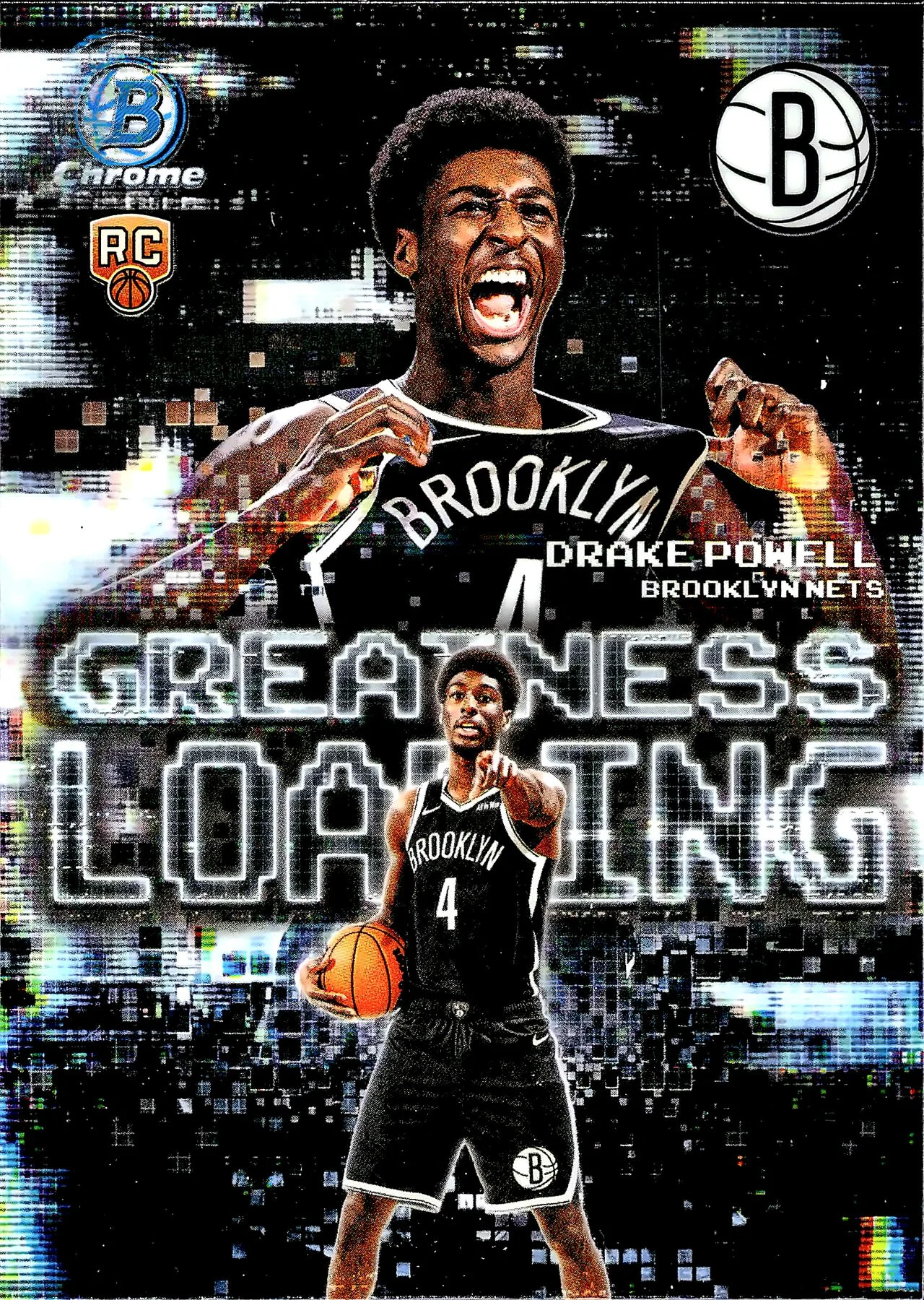 Drake Powell #GL-22 Greatness Loading Rookie Card 2025 Bowman Basketball basketball rookie card - Front