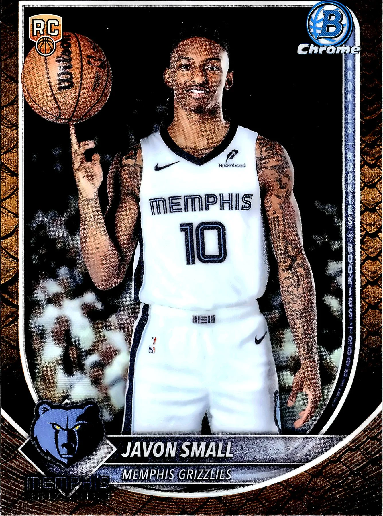 Javon Small #BCV-46 Snakeskin Rookie Card 2025 Bowman Basketball basketball rookie card - Front