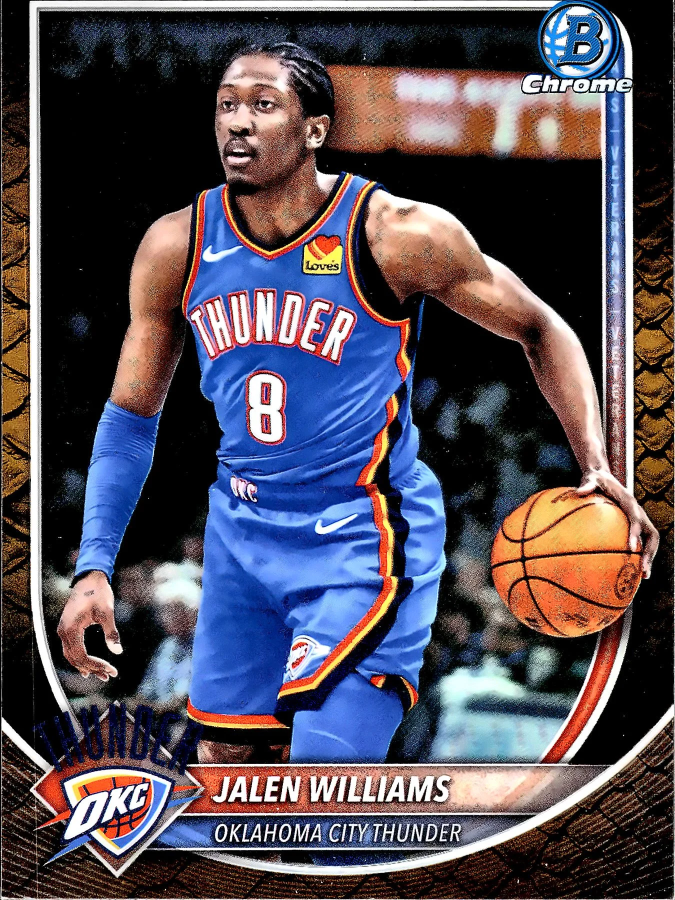 Jalen Williams #BCV-107 Snakeskin 2025 Bowman Basketball basketball card - Front