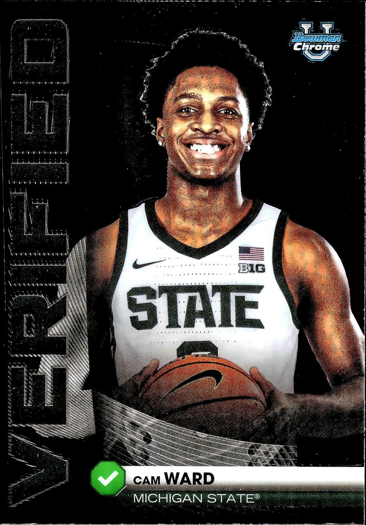 Cam Ward #BV-25 Verified 2025 Bowman Basketball basketball card - Front