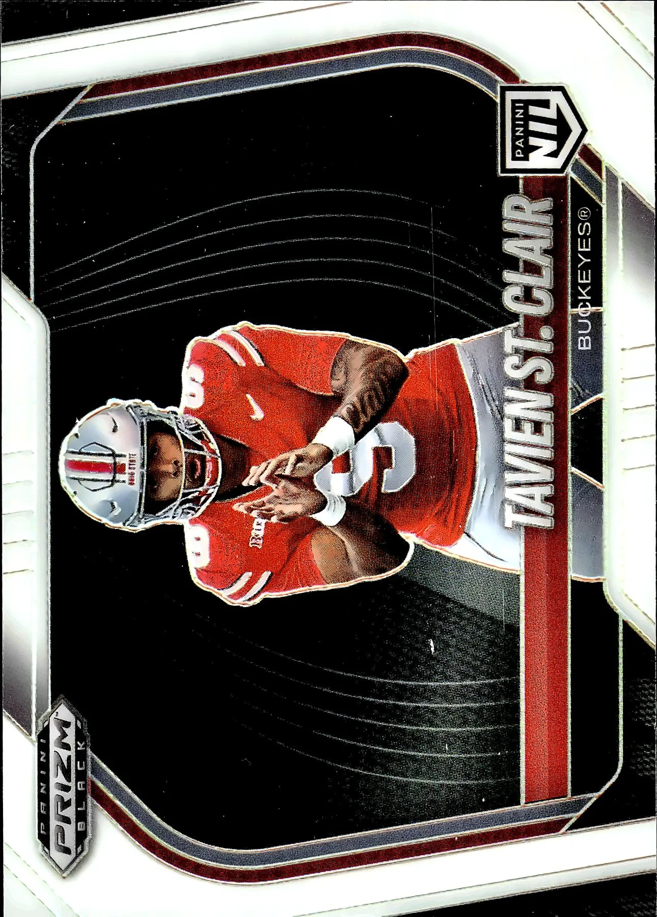 Tavien St. Clair #193 White 2025 Prizm Black Football football card - Front