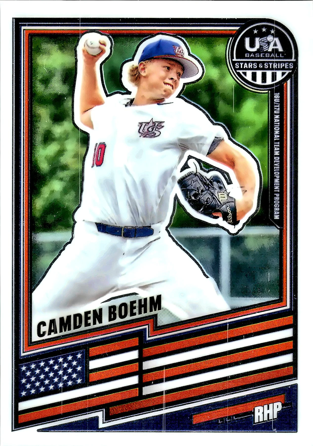 Camden Boehm #42 2026 USA Baseball Stars & Stripes baseball card - Front