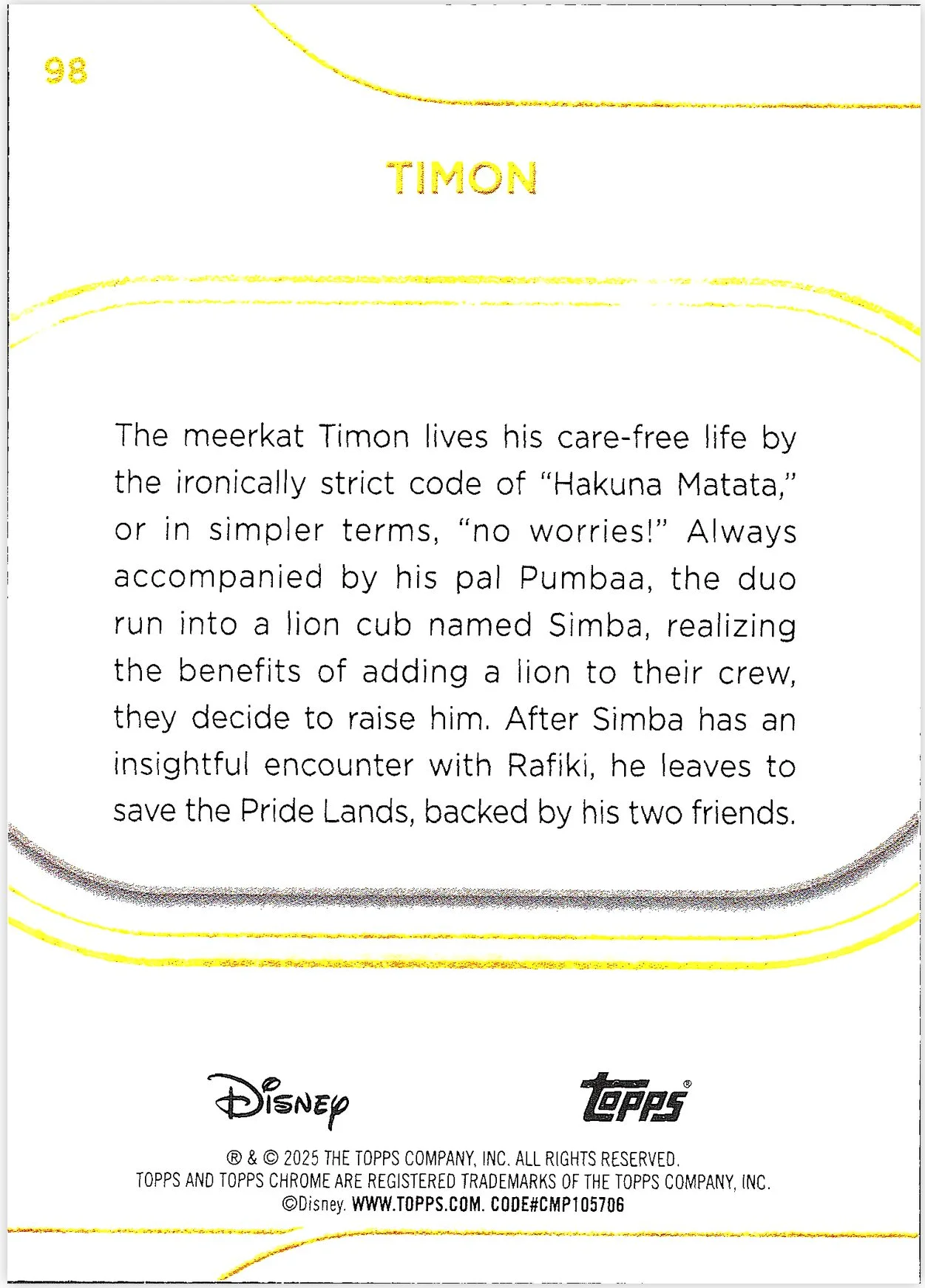 Dumbo #88 2025 Disney trading card - Front