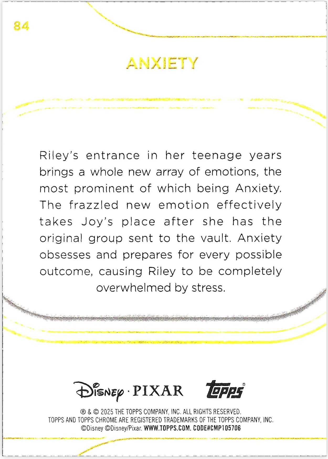 Riley Andersen #82 2025 Disney trading card - Front