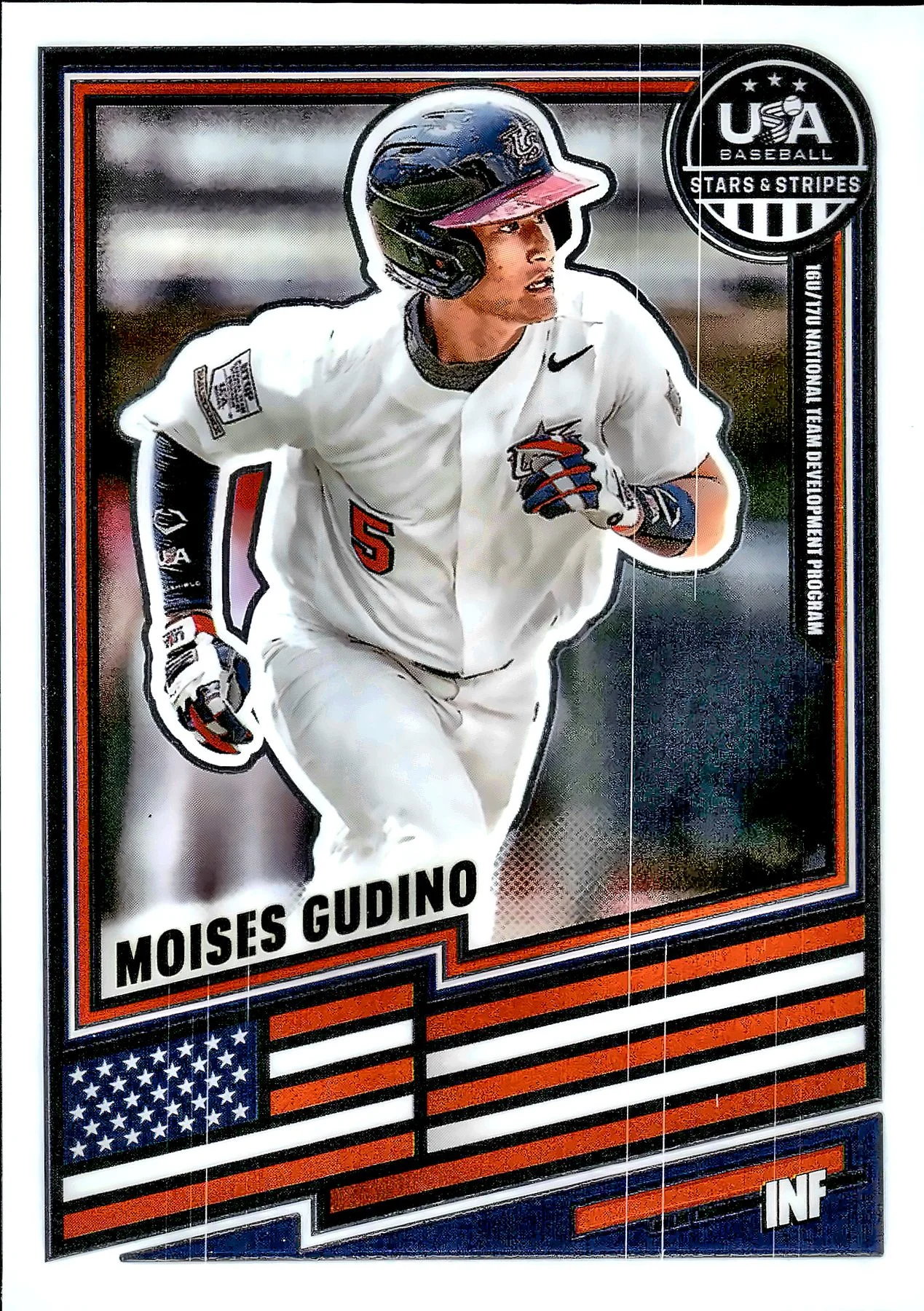 Moises Gudino #135 2026 USA Baseball Stars & Stripes baseball card - Front