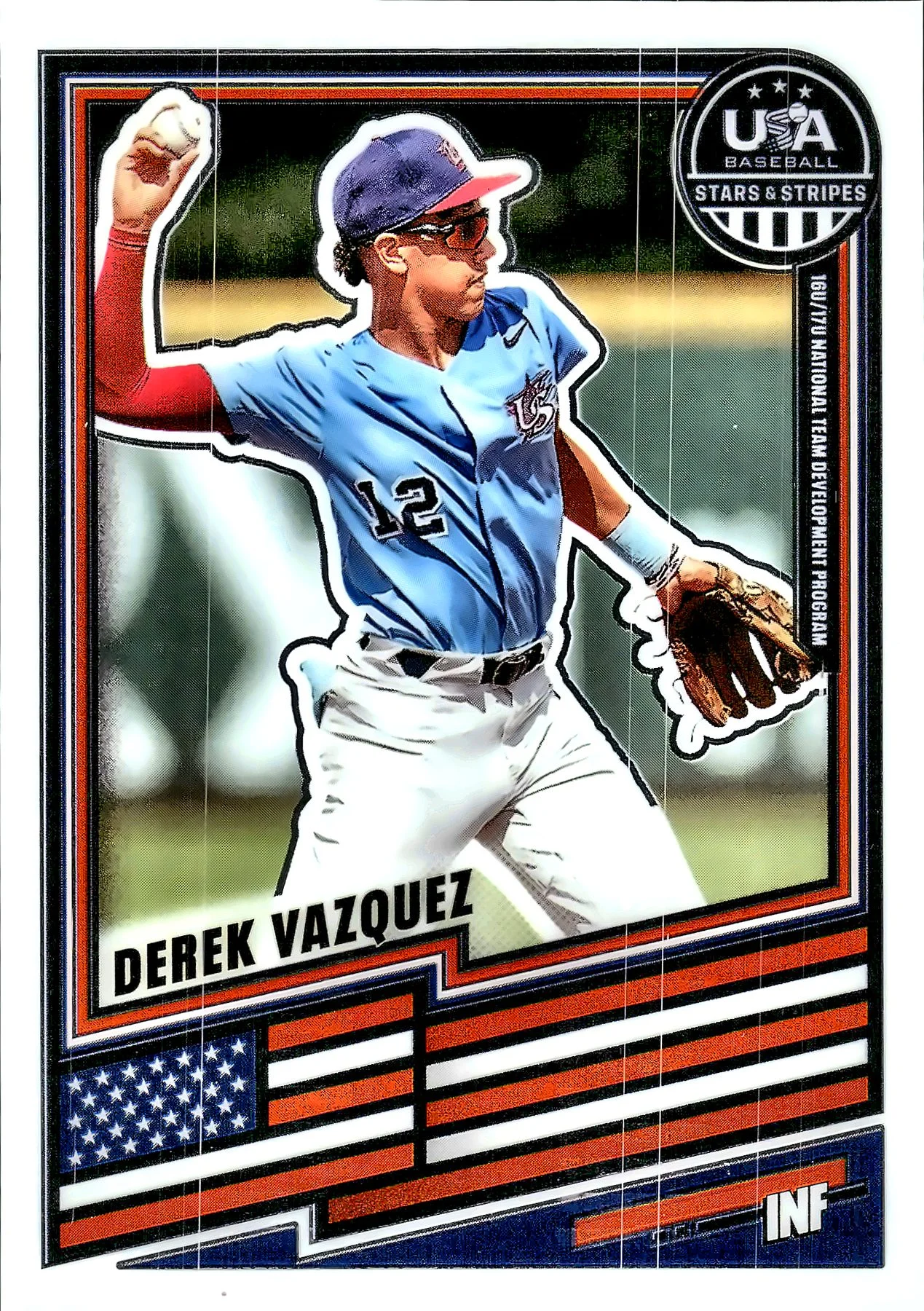 Derek Vazquez #9 2026 USA Baseball Stars & Stripes baseball card - Front
