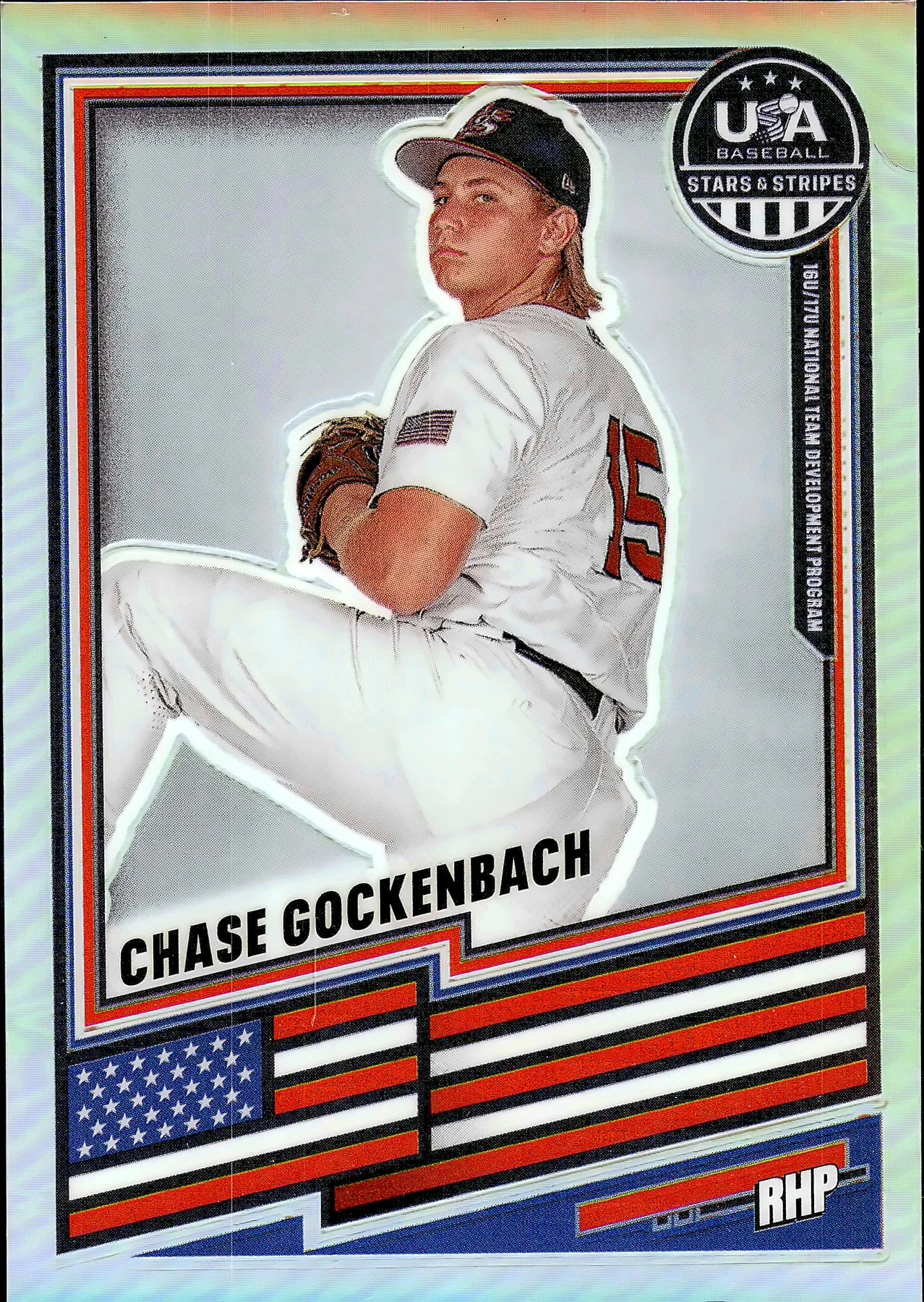Chase Gockenbach #56 Silver Prizm 2026 USA Baseball Stars & Stripes baseball card - Front