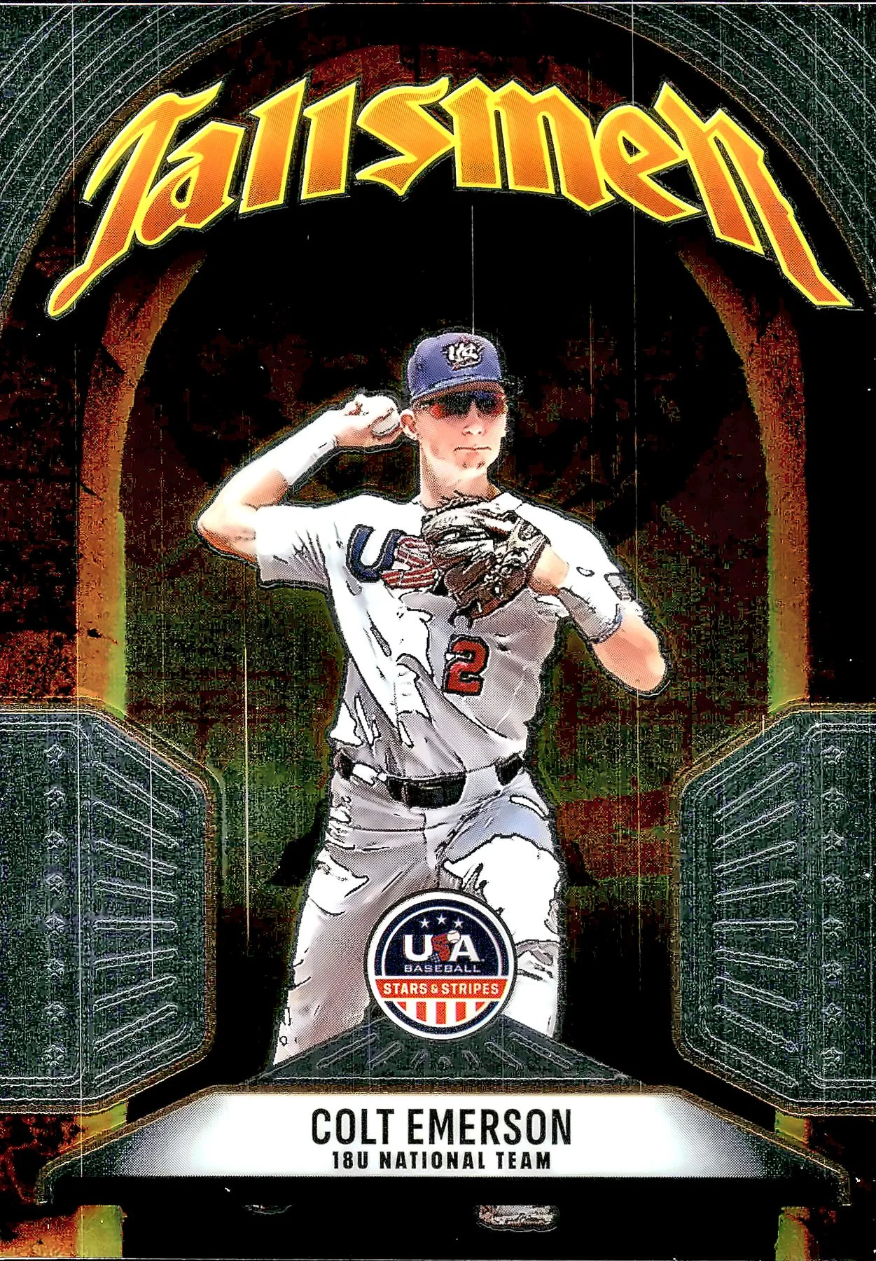 Colt Emerson #8 Talismen 2026 USA Baseball Stars & Stripes baseball card - Front