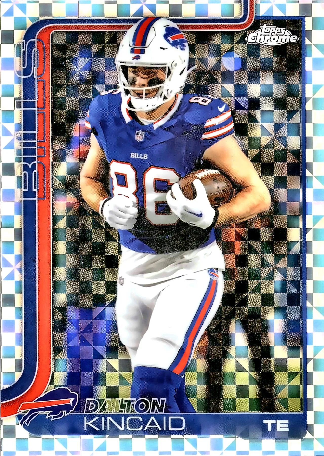 Dalton Kincaid #37 X-Fractor 2025 Topps Chrome football card - Front