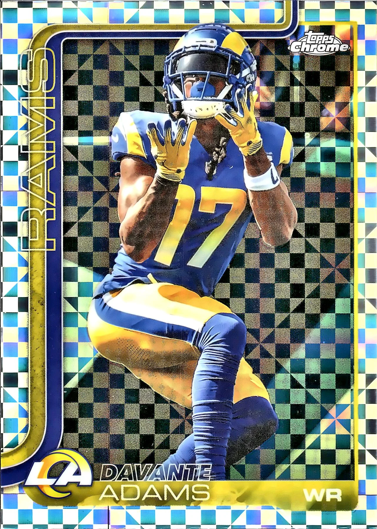 Davante Adams #165 X-Fractor 2025 Topps Chrome football card - Front