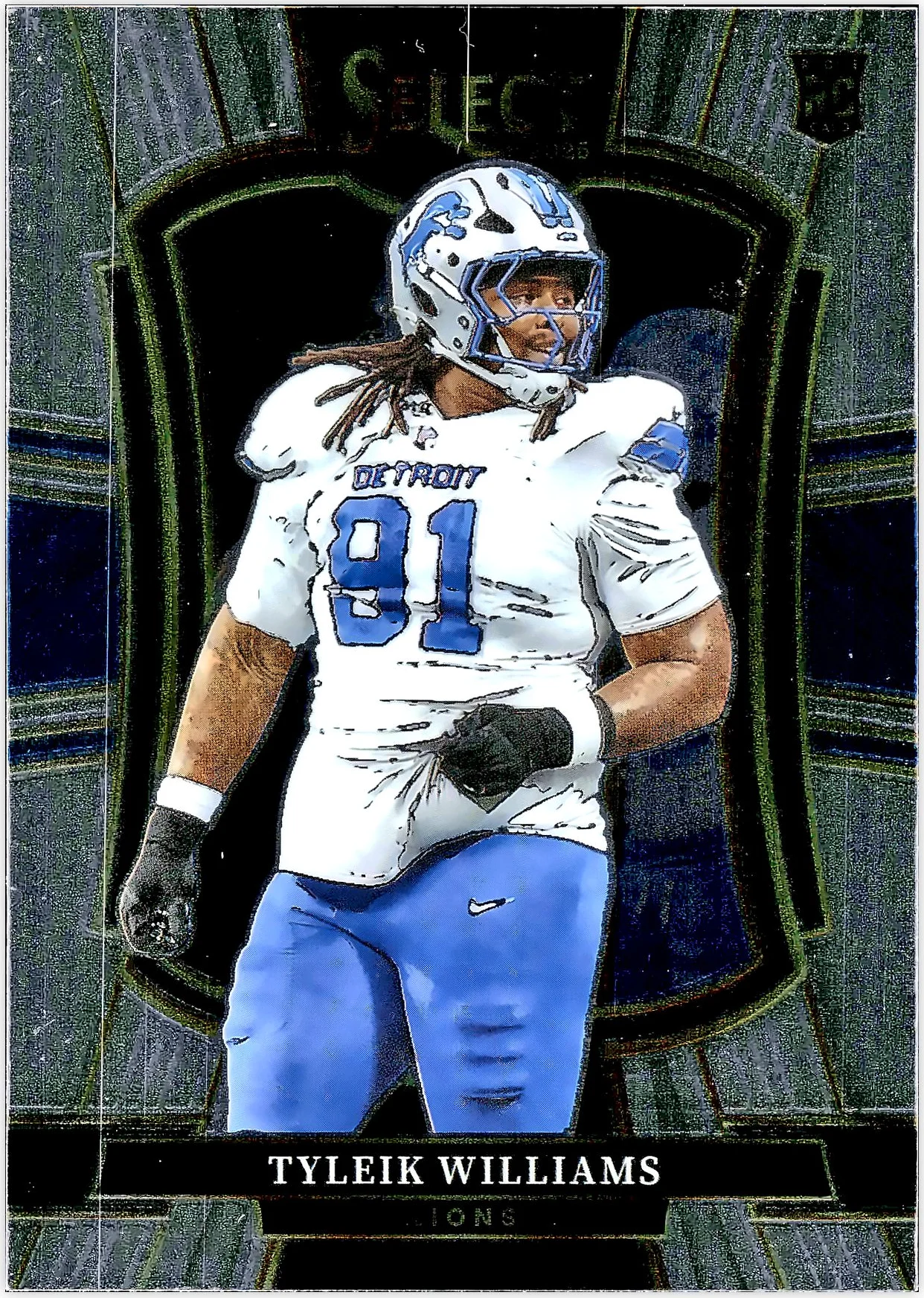 Tyleik Williams #169 Premier Level Rookie Card 2025 Panini Select Football football rookie card - Front