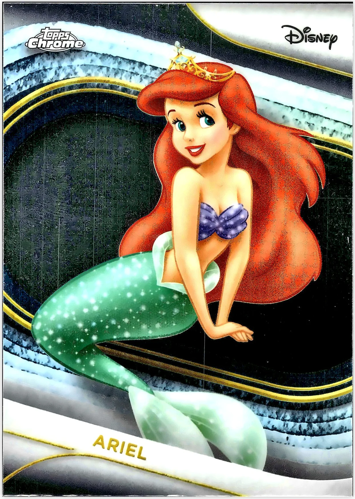 Ariel #58 2025 Disney Chrome trading card - Front