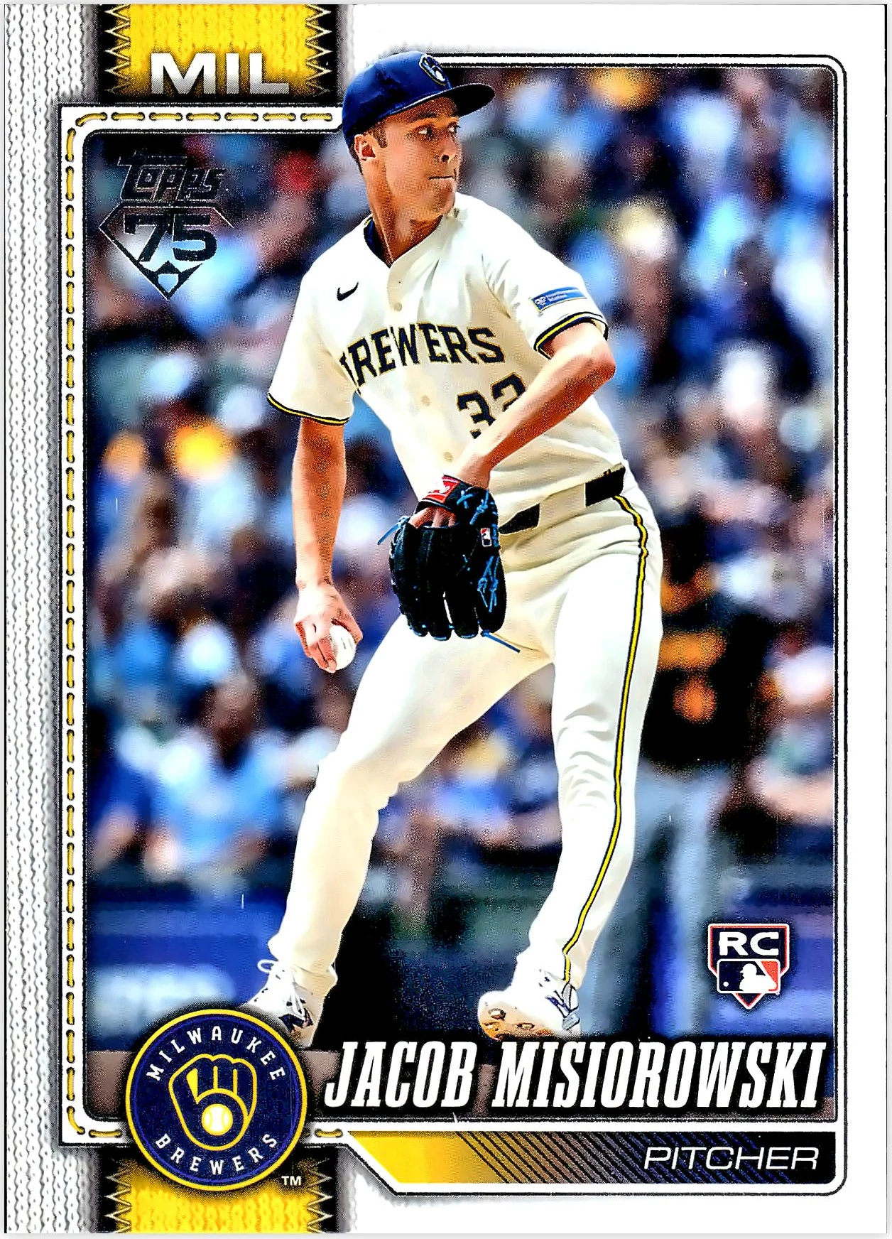 Jacob Misiorowski #10 Rookie Card 2026 Topps Series One baseball rookie card - Front