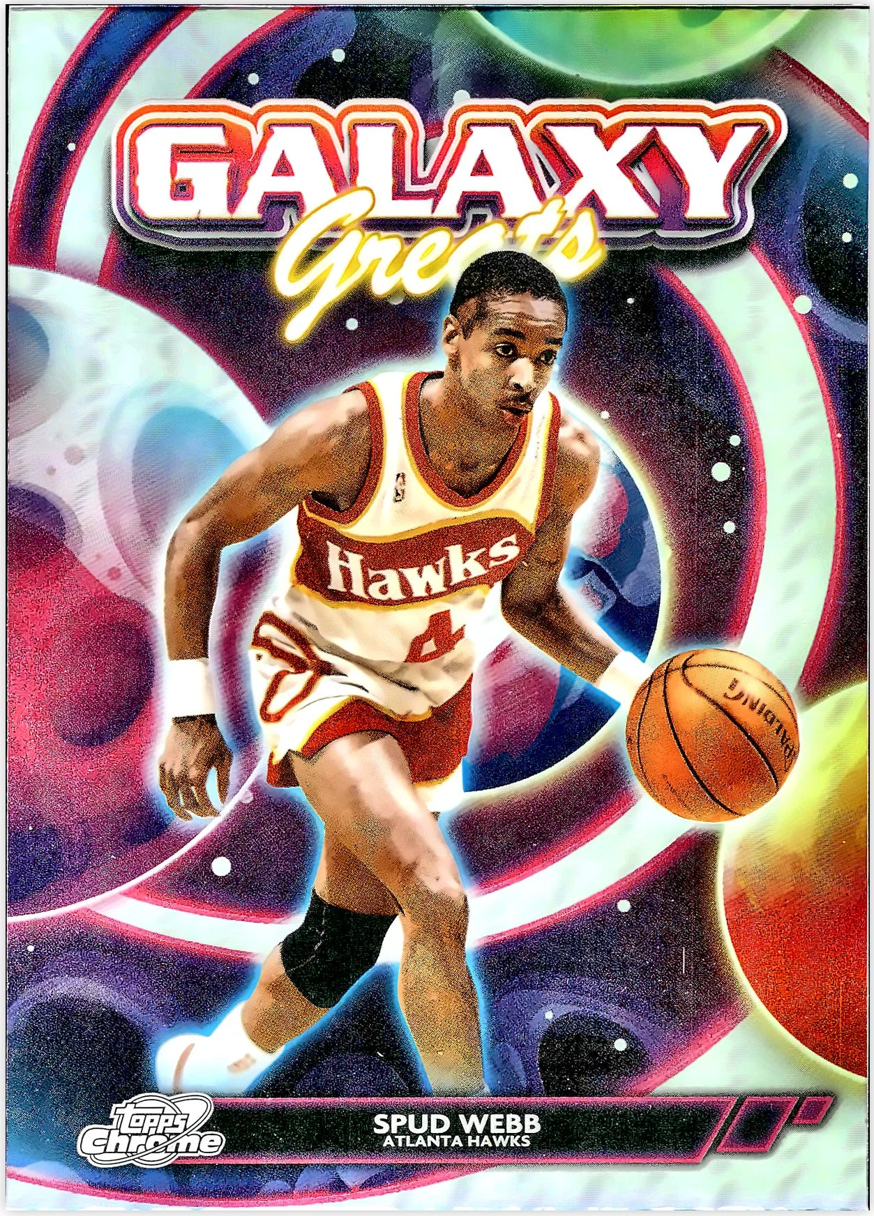 Spud Webb #GG-12 Galaxy Greats Refractor 2025 Cosmic Chrome basketball card - Front