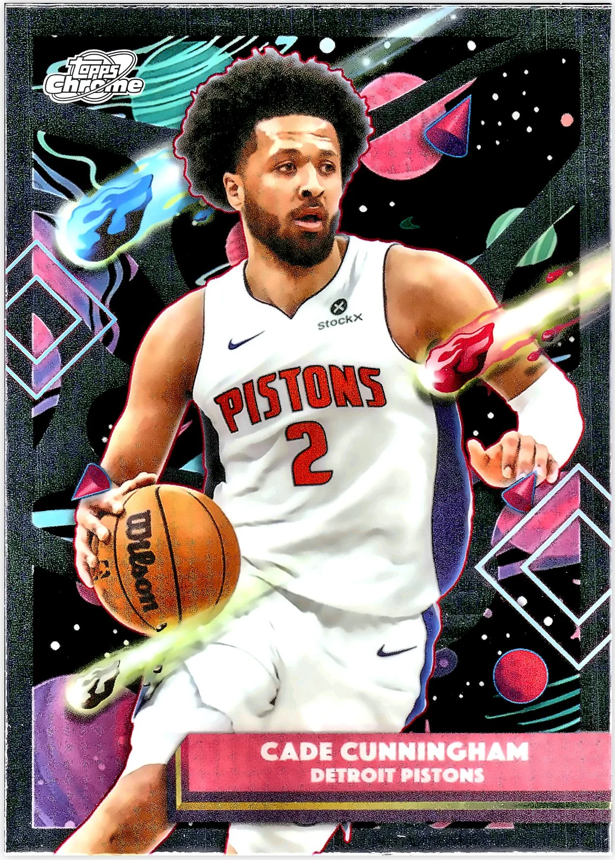Cade Cunningham #137 2025 Cosmic Chrome basketball card - Front