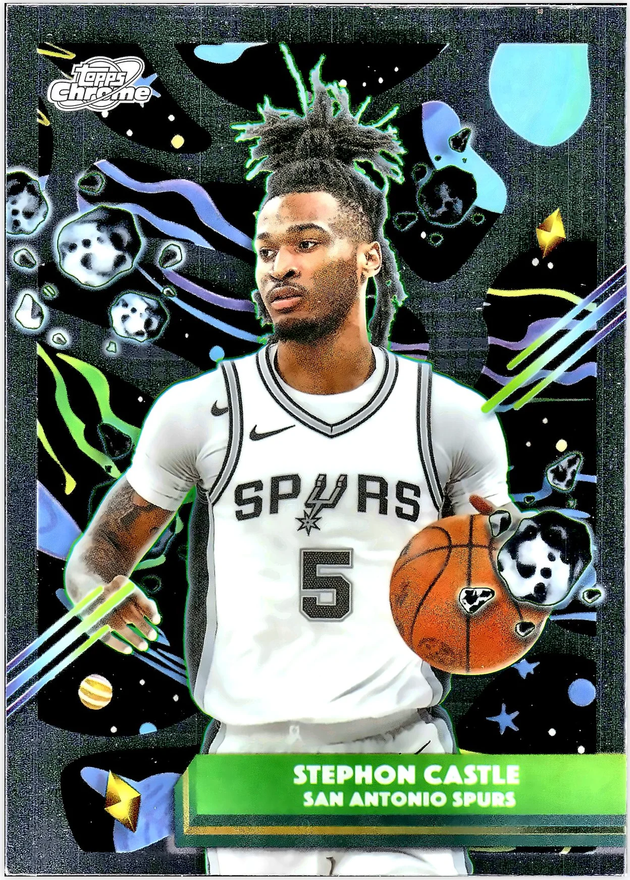 Stephon Castle #30 2025 Cosmic Chrome basketball card - Front