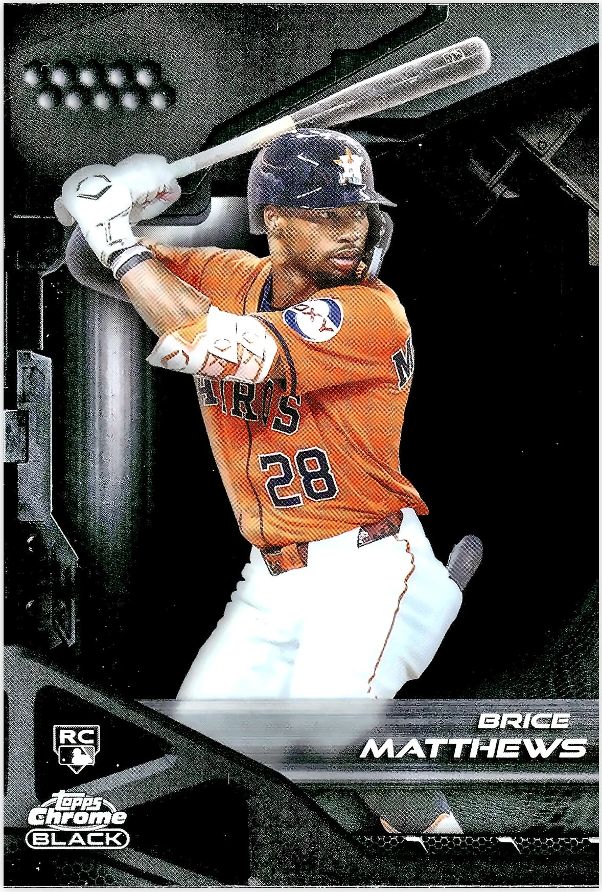 Brice Matthews #75 Rookie Card 2026 Chrome Black baseball rookie card - Front