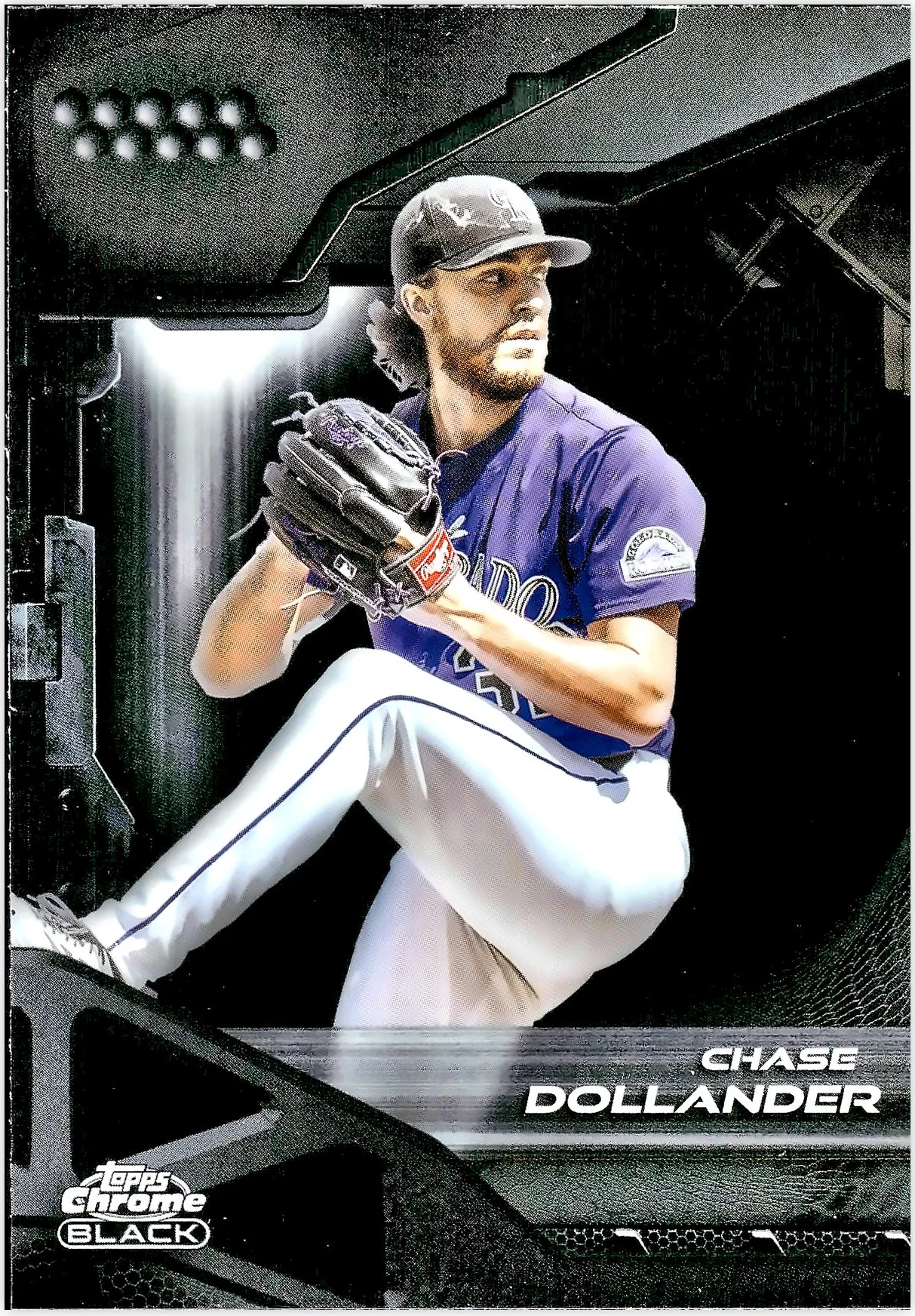 Chase Dollander #76 2026 Chrome Black baseball card - Front