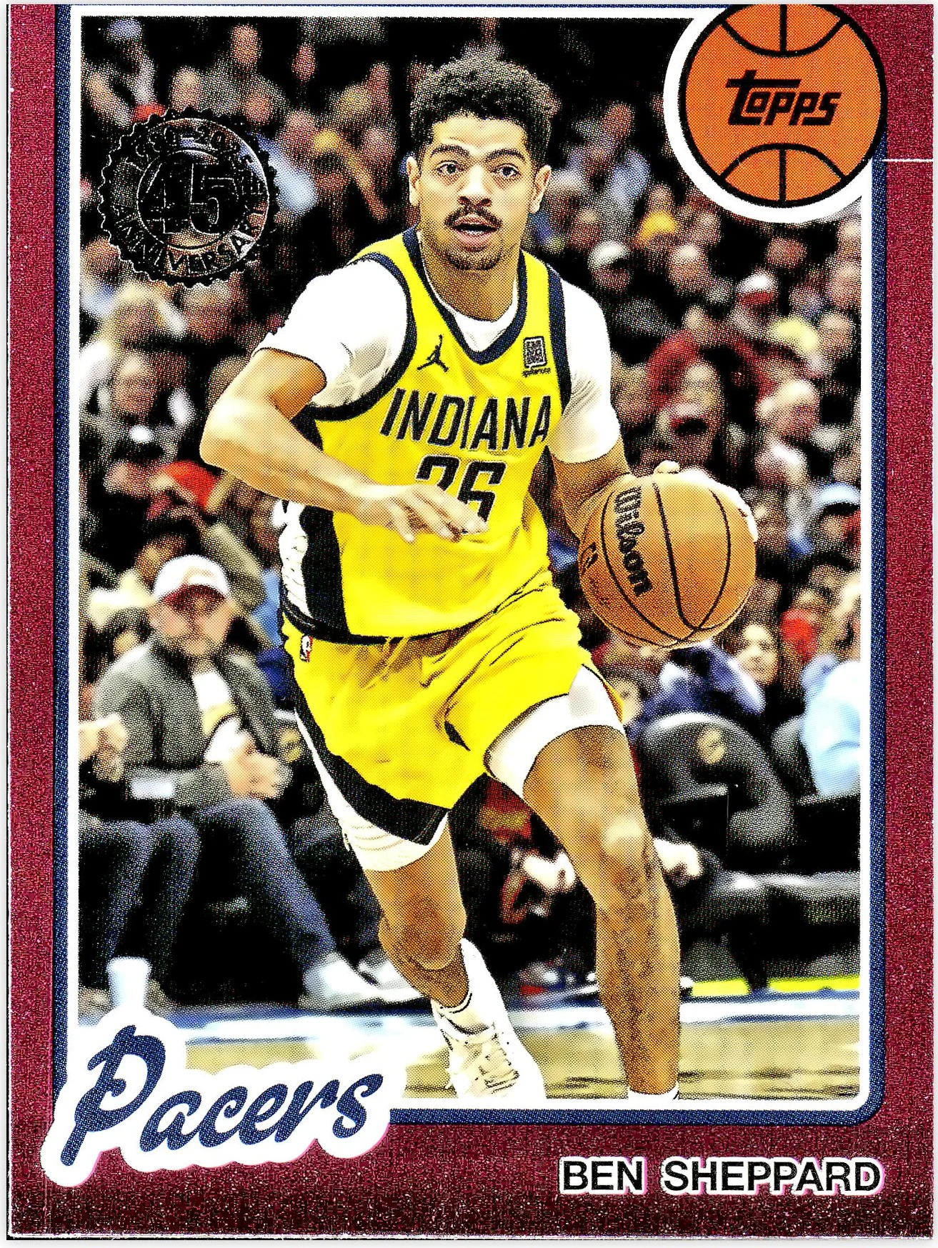 Ben Sheppard #80BK-16 Pink Holo Foil 2024-25 Topps 1980 Basketball 45th Anniversary basketball card - Front
