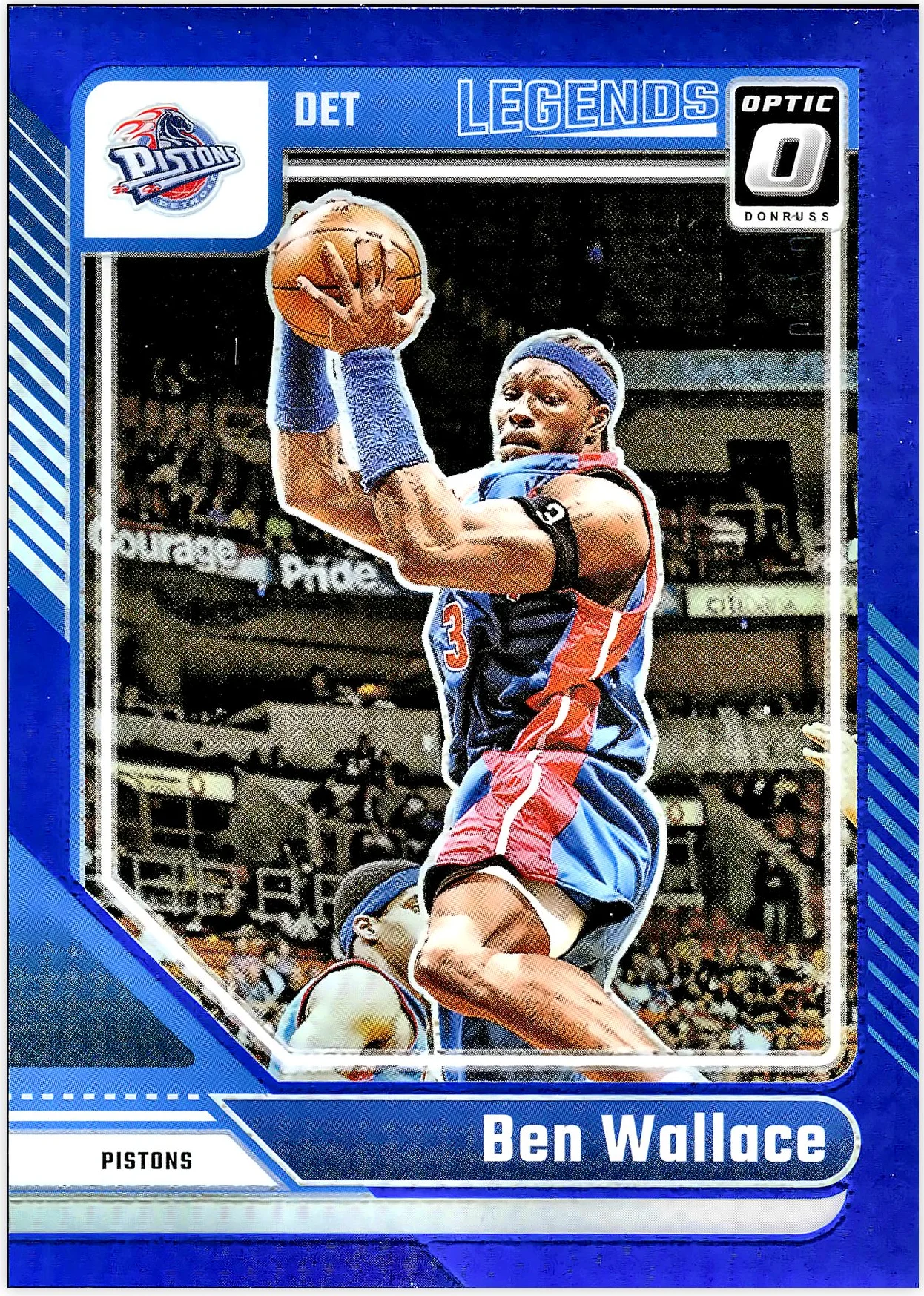 Ben Wallace #230 Blue Prizm /49 2024-25 Donruss Optic Basketball Legends basketball card - Front