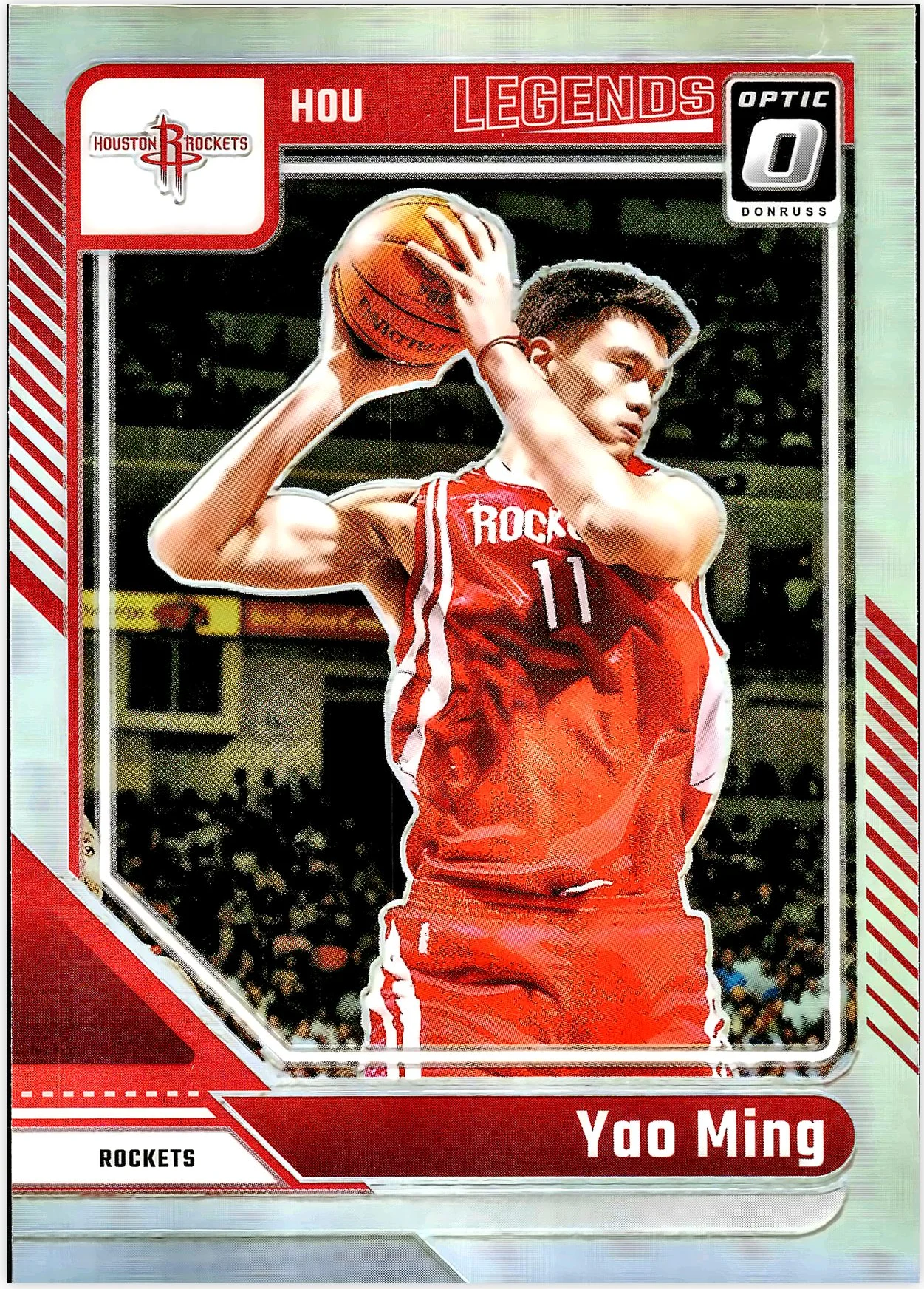 Yao Ming #226 Silver Prizm 2024-25 Donruss Optic Basketball Legends basketball card - Front