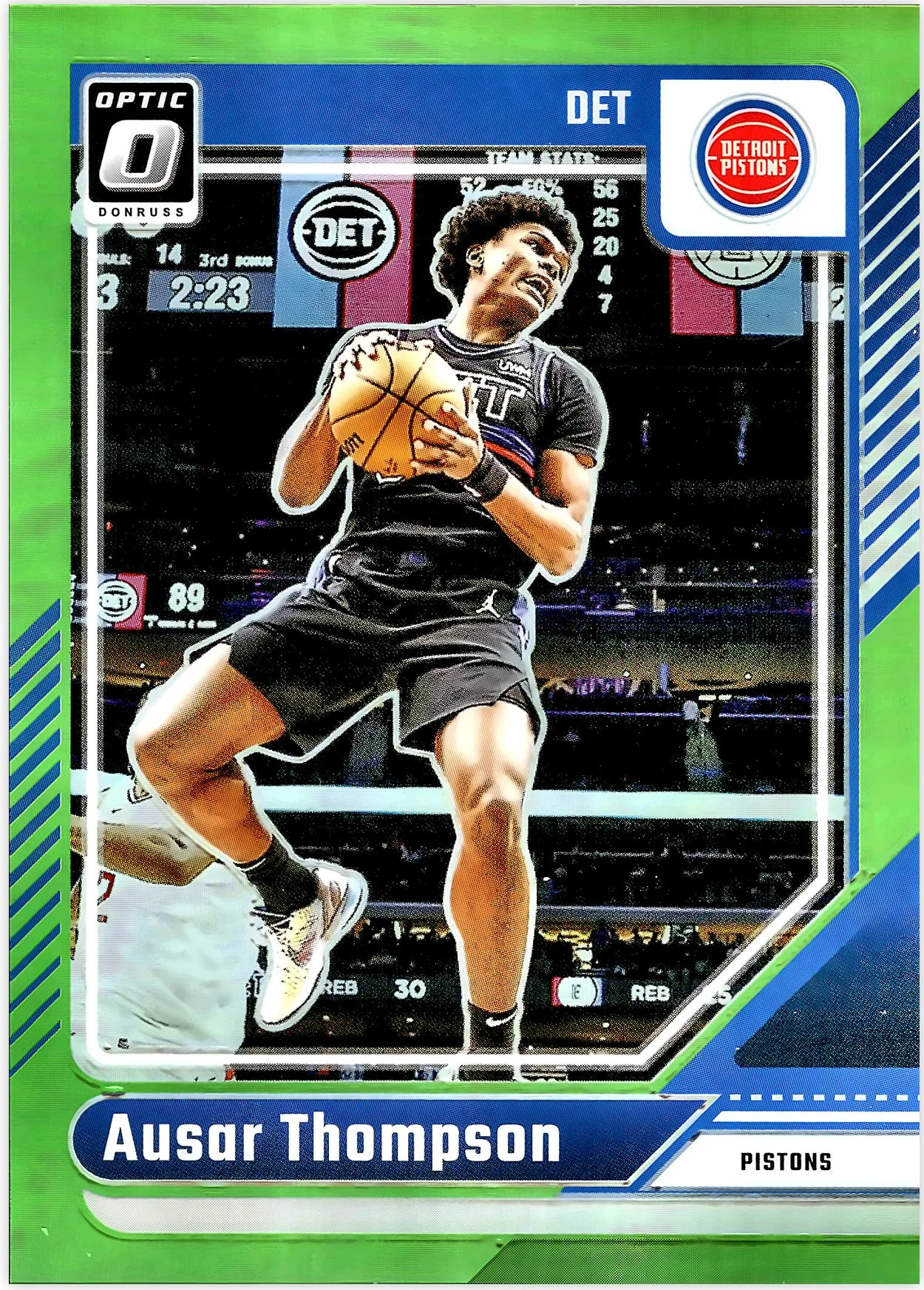 Ausar Thompson #143 Lime Green /149 2024-25 Donruss Optic Basketball basketball card - Front