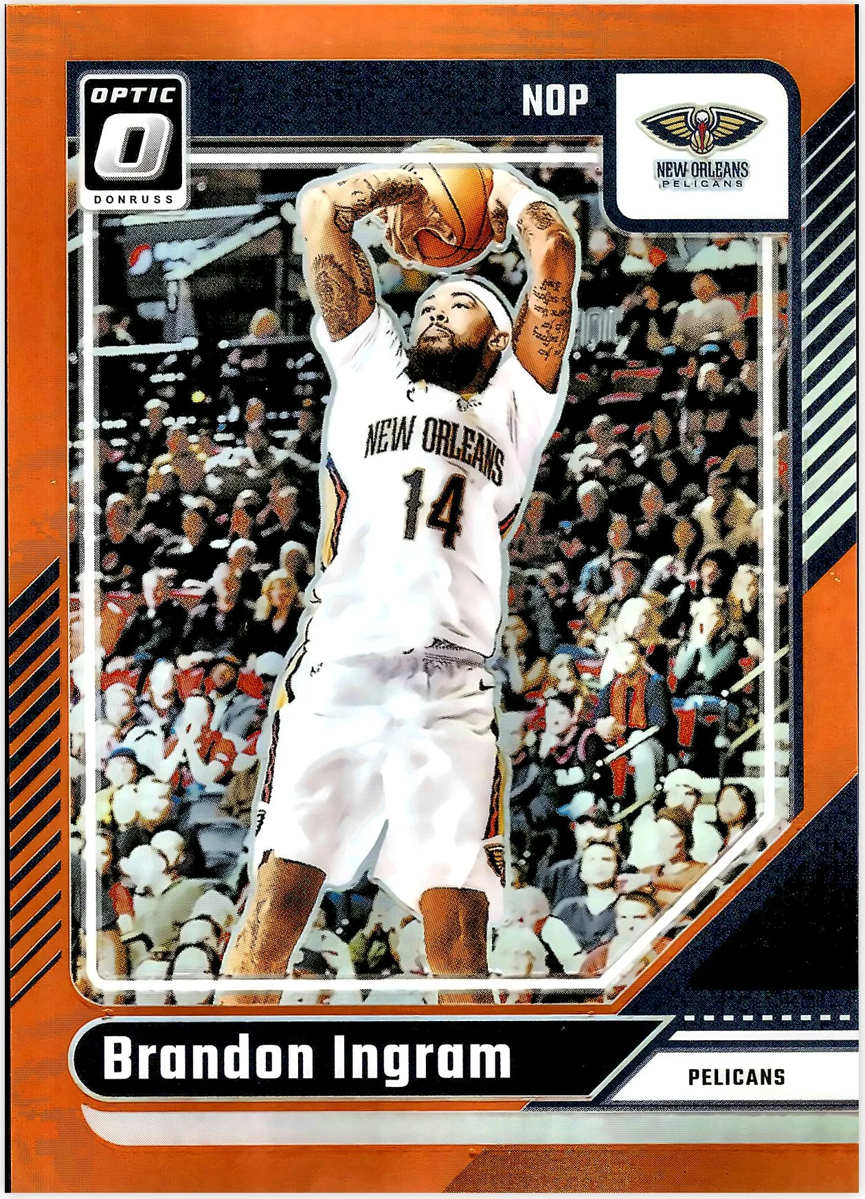 Brandon Ingram #150 Orange /175 2024-25 Donruss Optic Basketball basketball card - Front
