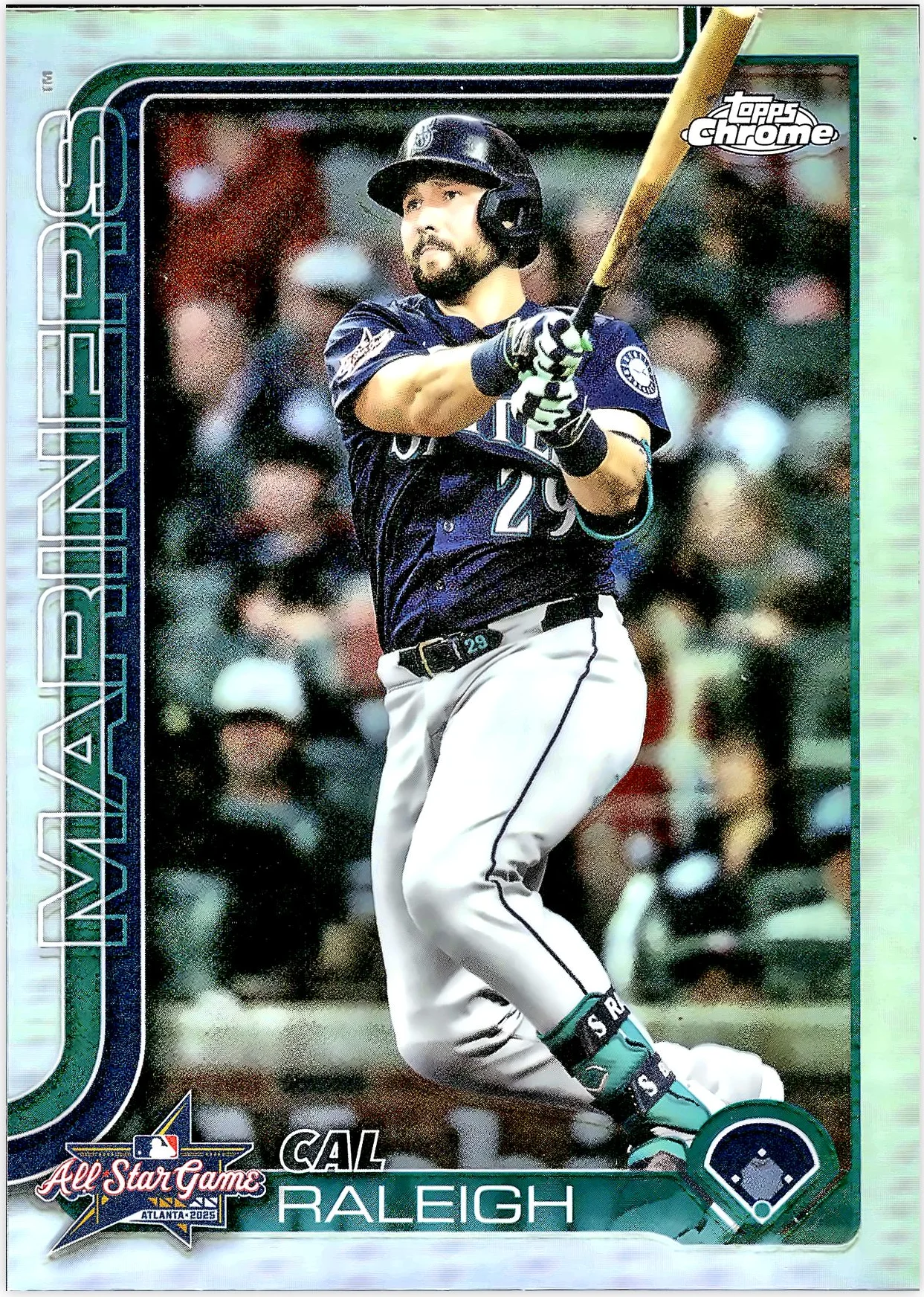 Cal Raleigh #ASC-1 Refractor 2025 Topps Chrome All-Star Game baseball card - Front