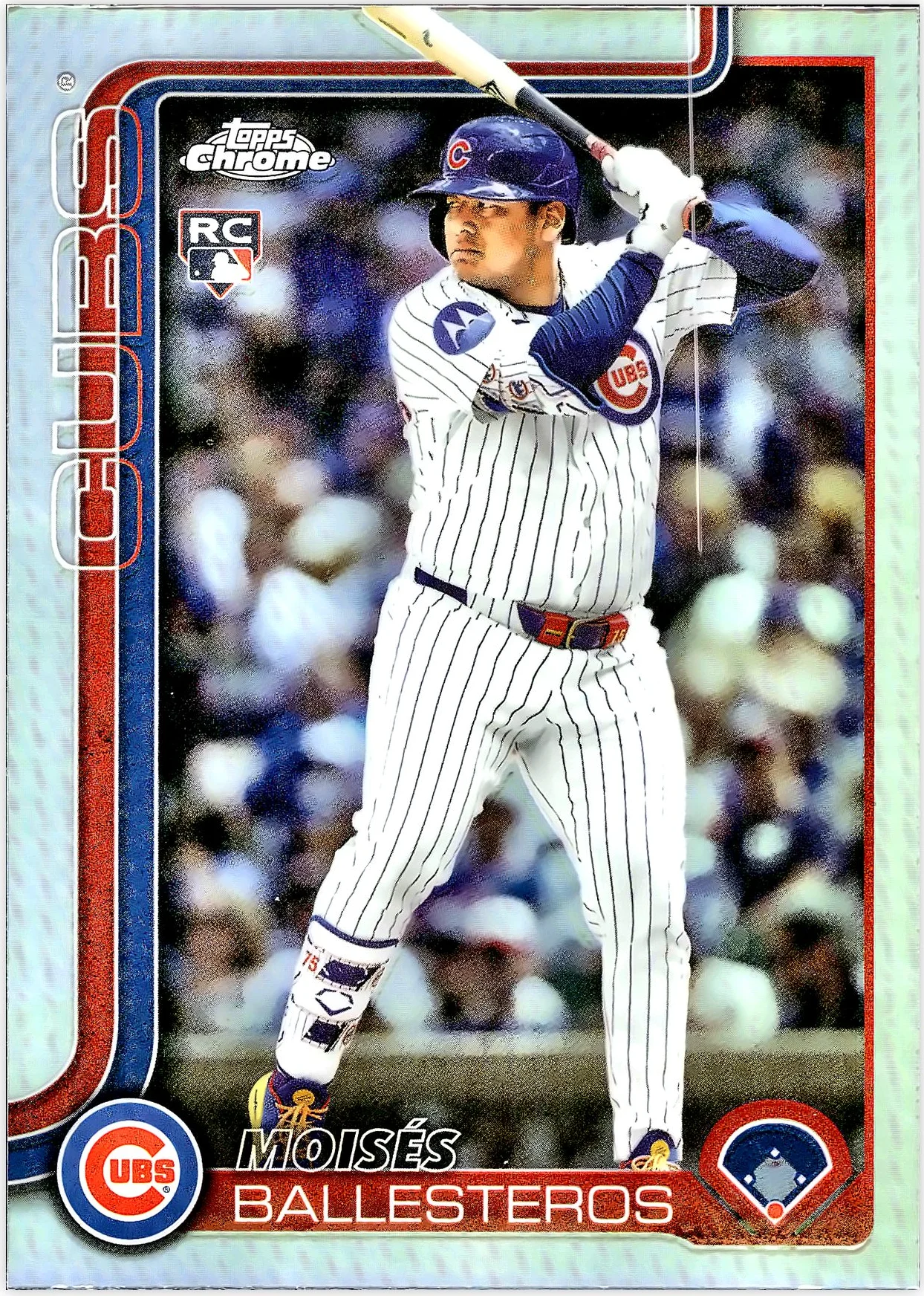 Moisés Ballesteros #USC93 Refractor Rookie Card 2025 Topps Chrome Update baseball rookie card - Front