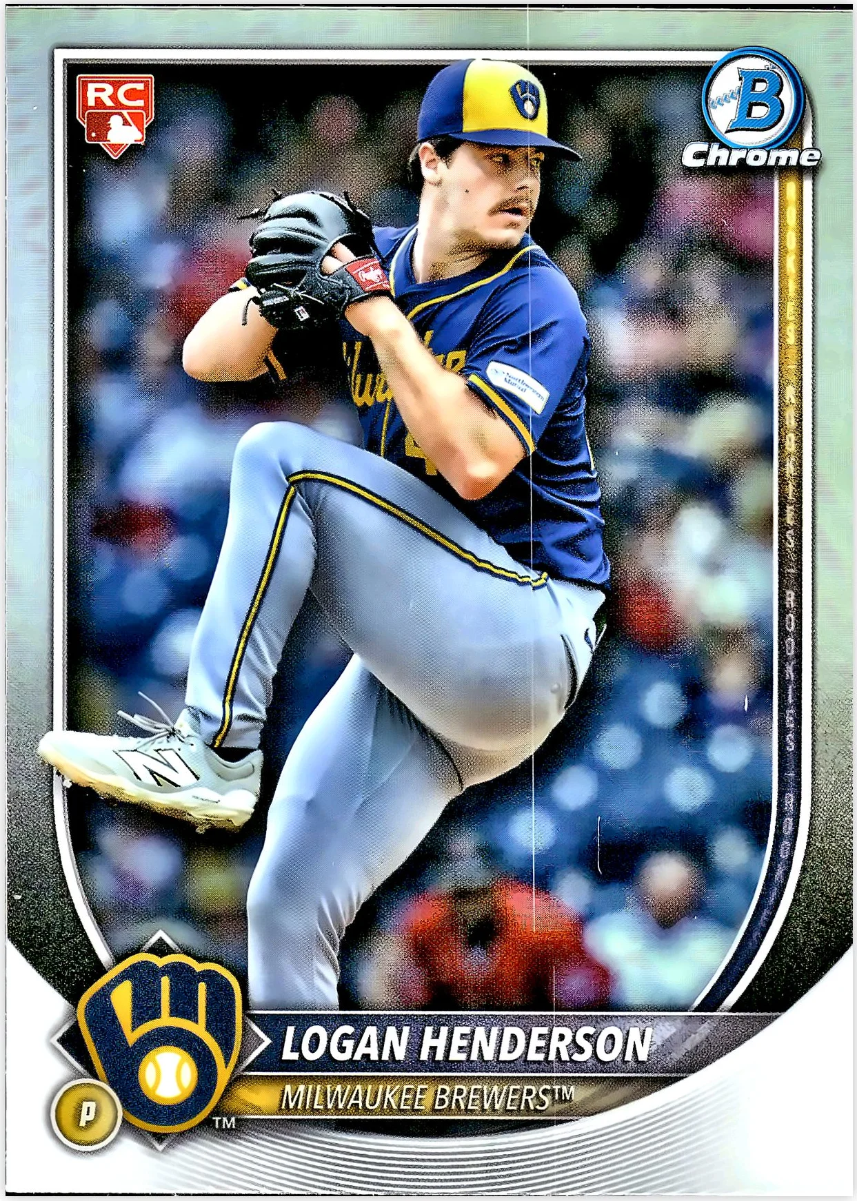 Logan Henderson #92 Rookie Card 2025 Bowman Chrome baseball rookie card - Front