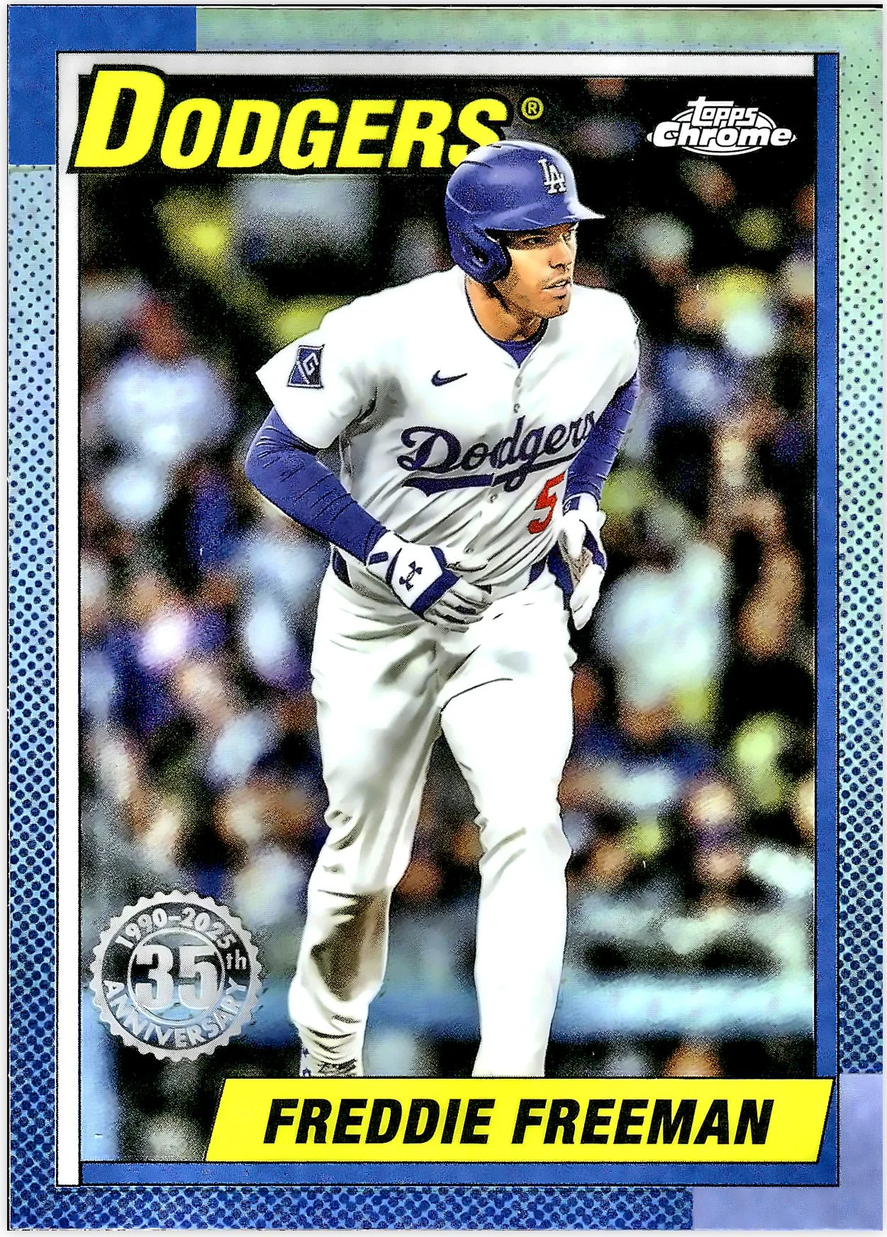 Freddie Freeman #90CU-6 2025 Topps Chrome 1990 35th Anniversary baseball card - Front