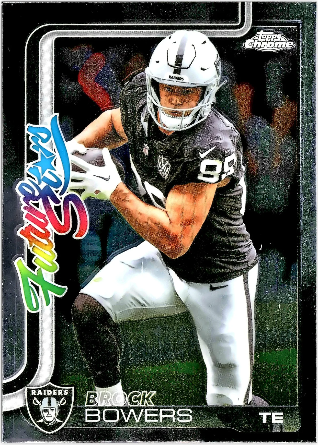 Brock Bowers #FS-21 Future Stars 2025 Topps Chrome football card - Front