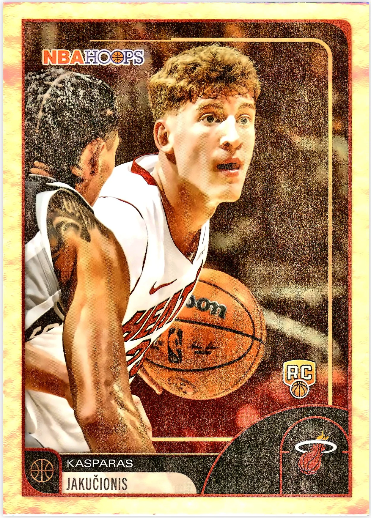 Kasparas Jakučionis #75 Rookie Card 2026 NBA Hoops basketball rookie card - Front